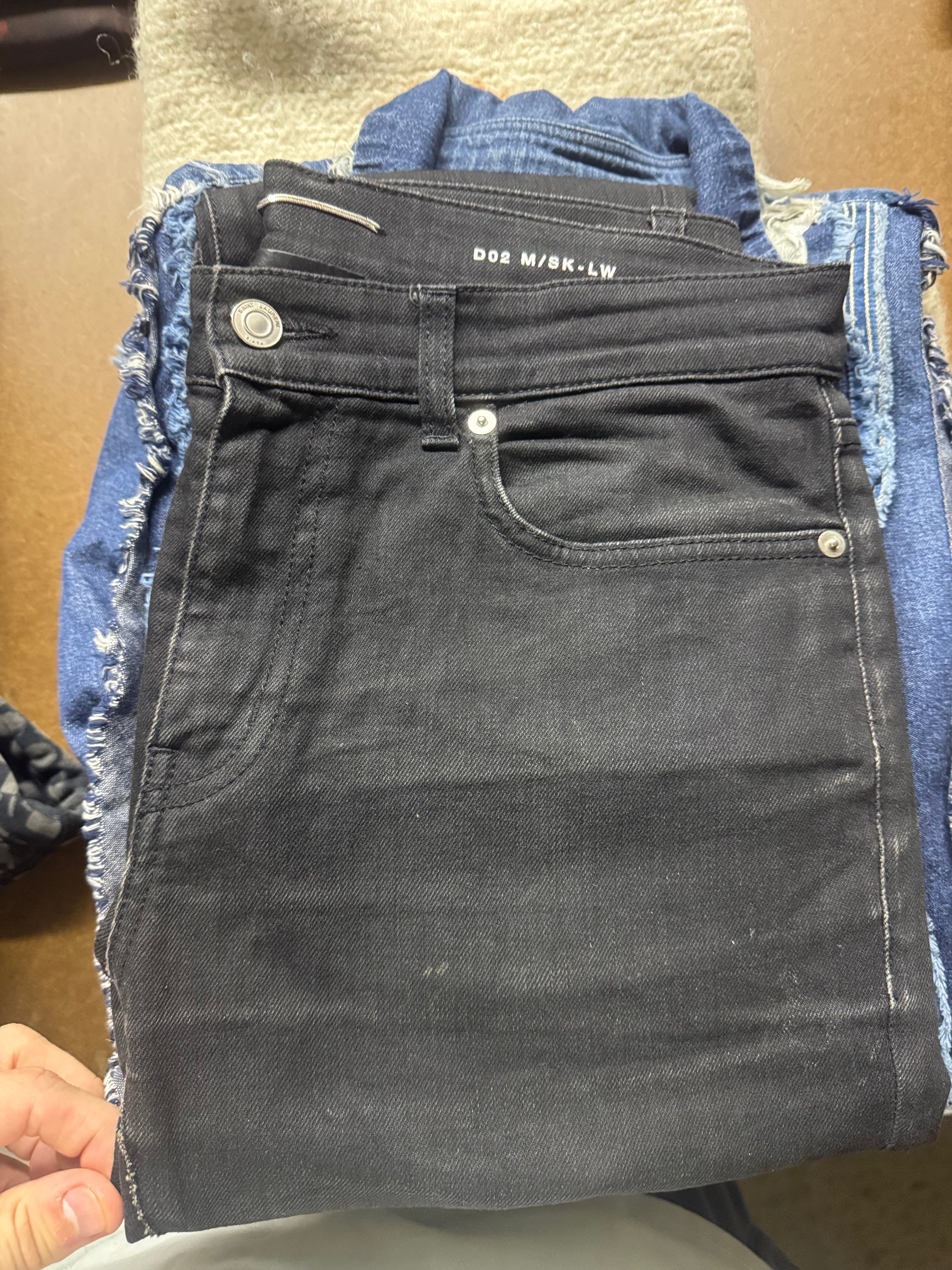 F/W16 Saint Laurent Paris by Hedi Slimane Moto Leather Denim