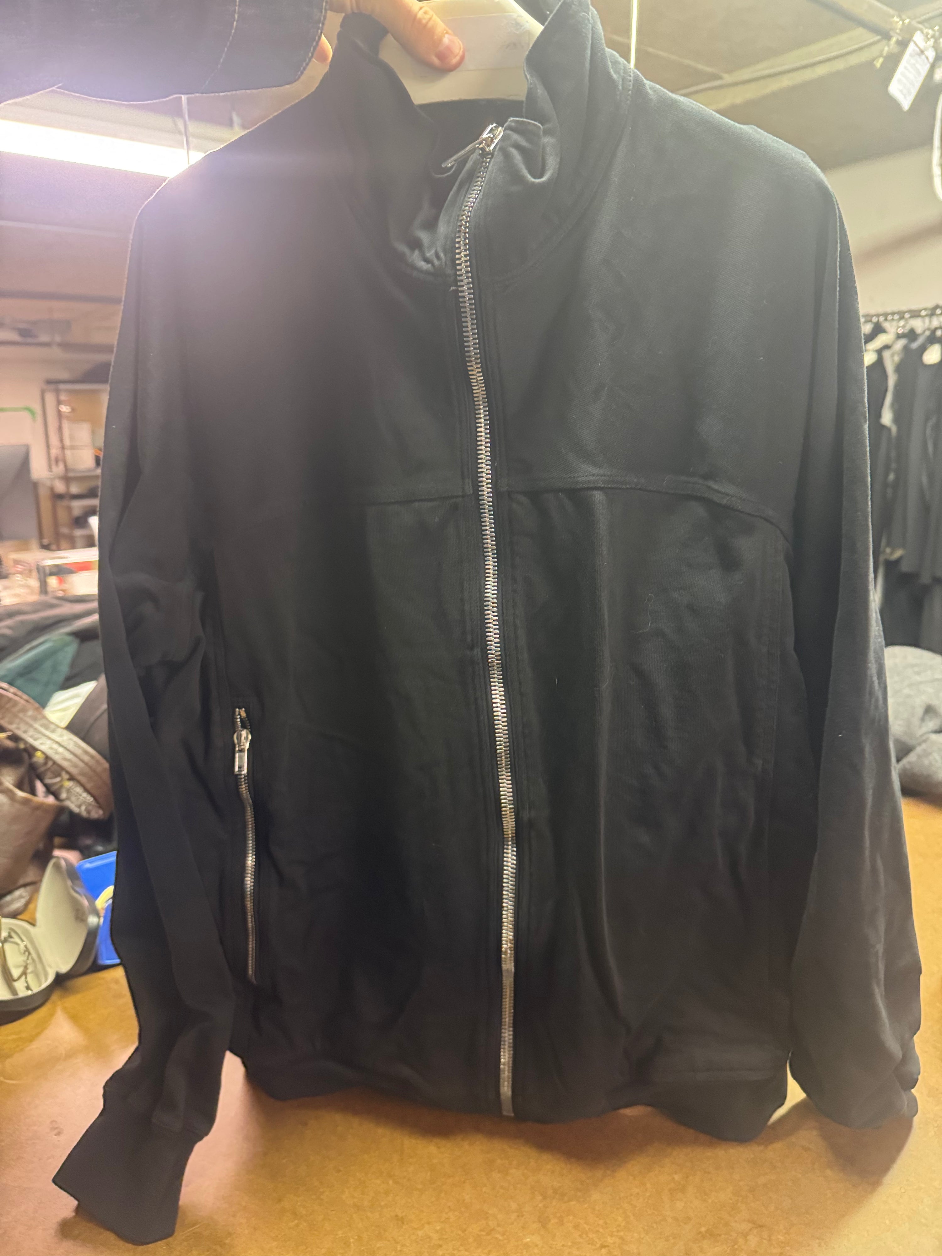 S/S20 Rick Owens “Tecuatl” Black Zipper Jumper