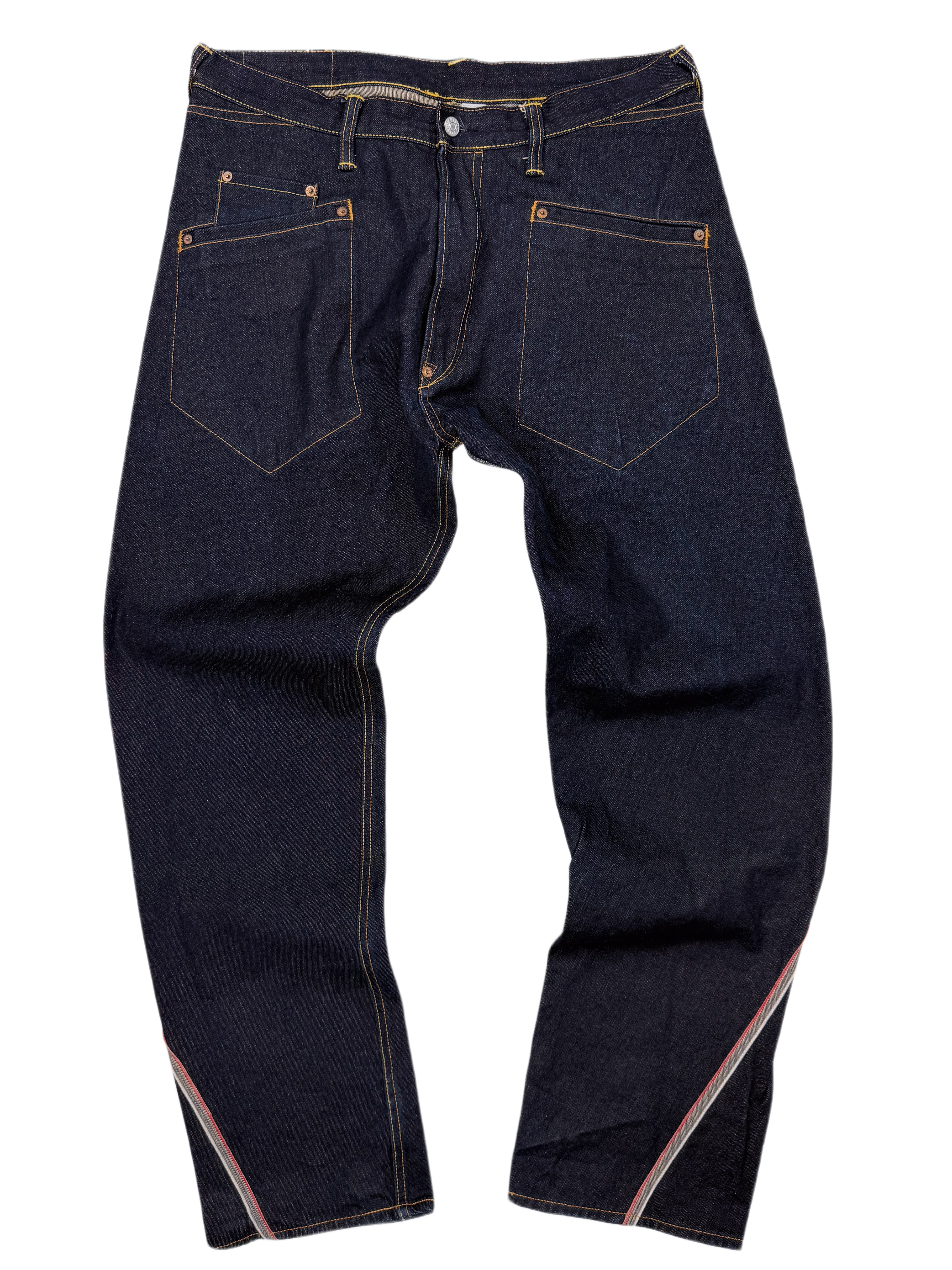Early 00s EVISU Spiral Selvedge Seagull Jeans