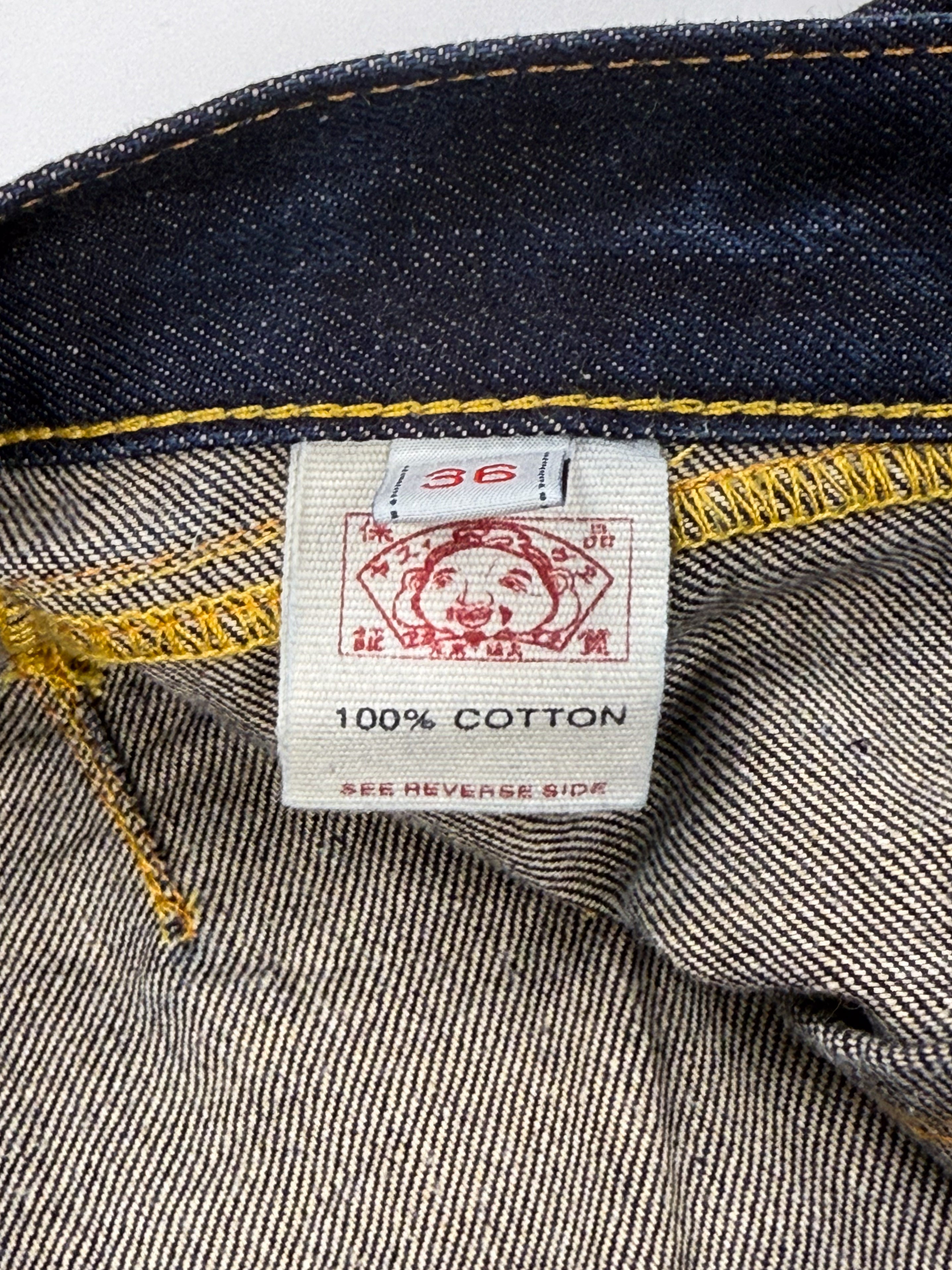 Early 00s EVISU Spiral Selvedge Seagull Jeans