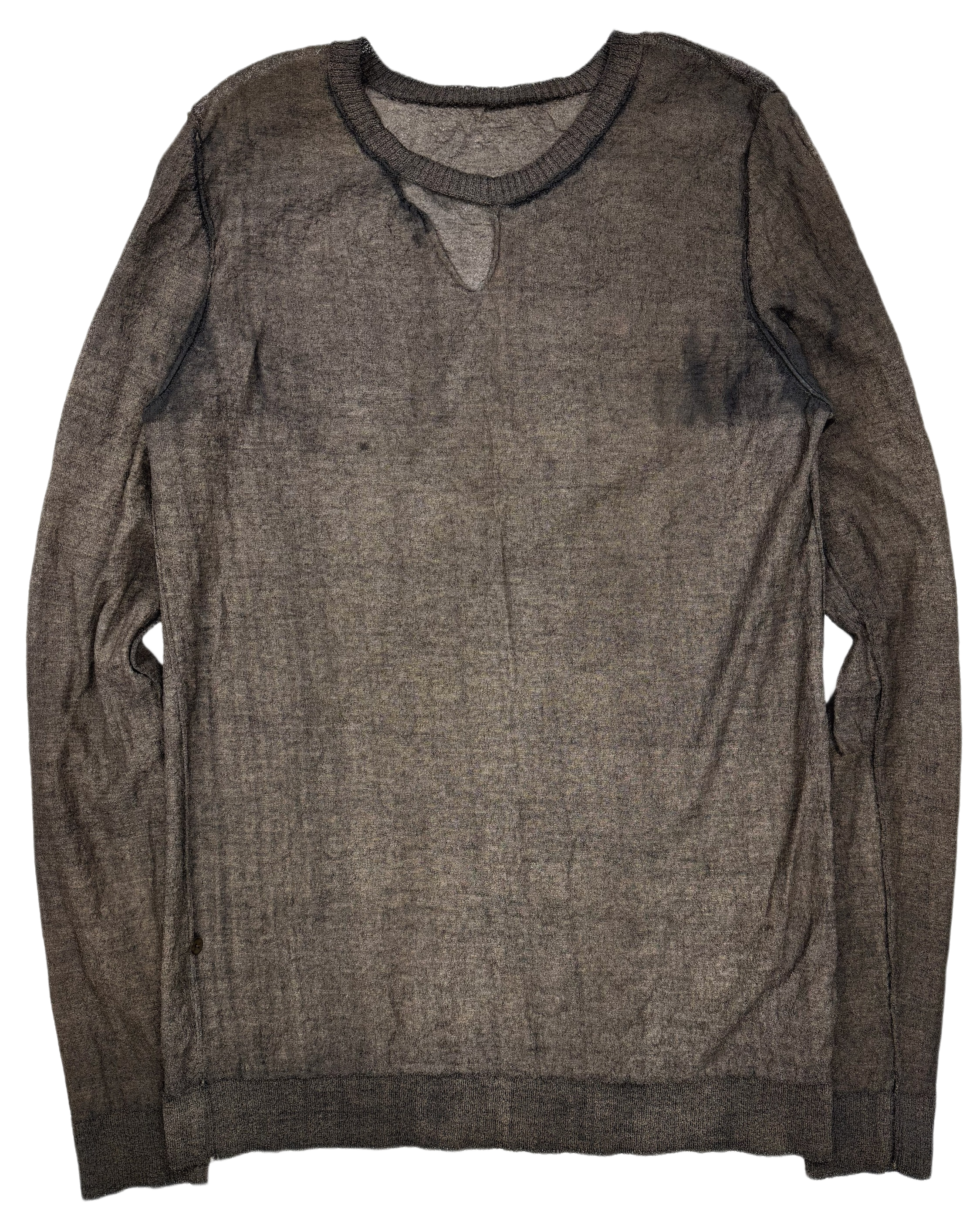 DEEPTI Collection °014-015 ‘K-034 999/925’ Oxidized .999 Silver Open Neck Knit Long-sleeves