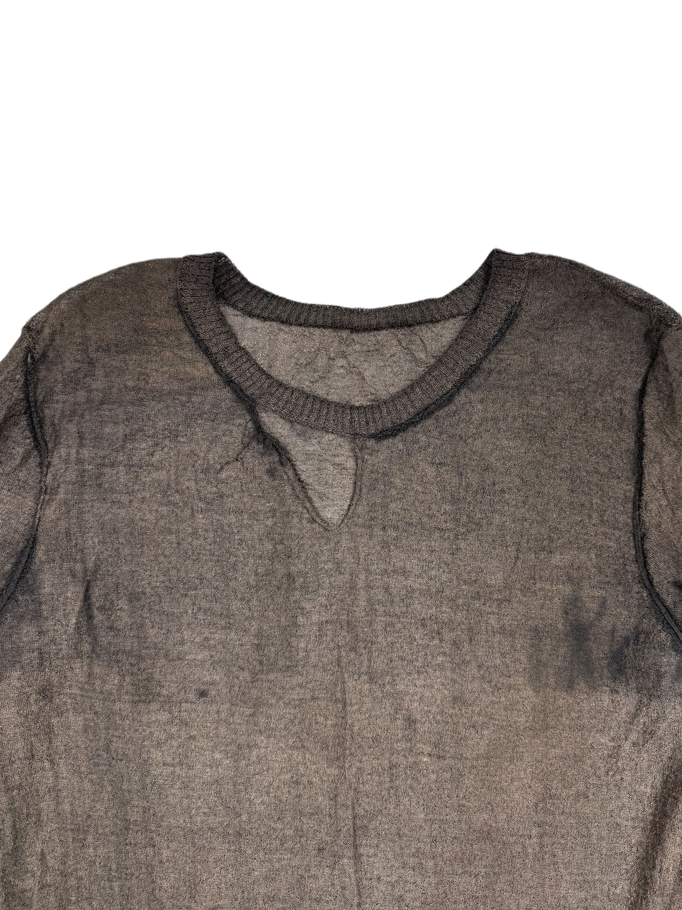 DEEPTI Collection °014-015 ‘K-034 999/925’ Oxidized .999 Silver Open Neck Knit Long-sleeves