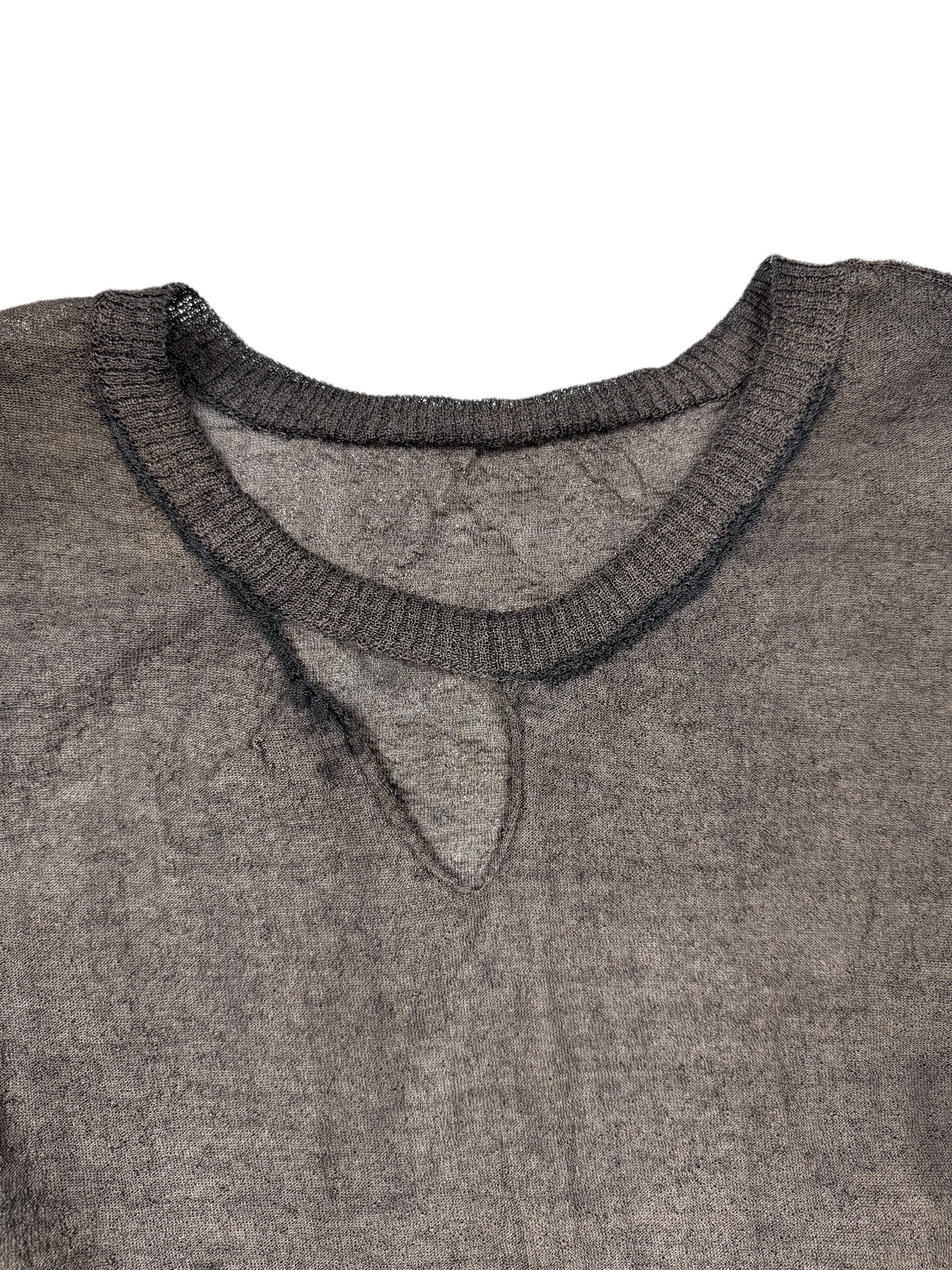 DEEPTI Collection °014-015 ‘K-034 999/925’ Oxidized .999 Silver Open Neck Knit Long-sleeves