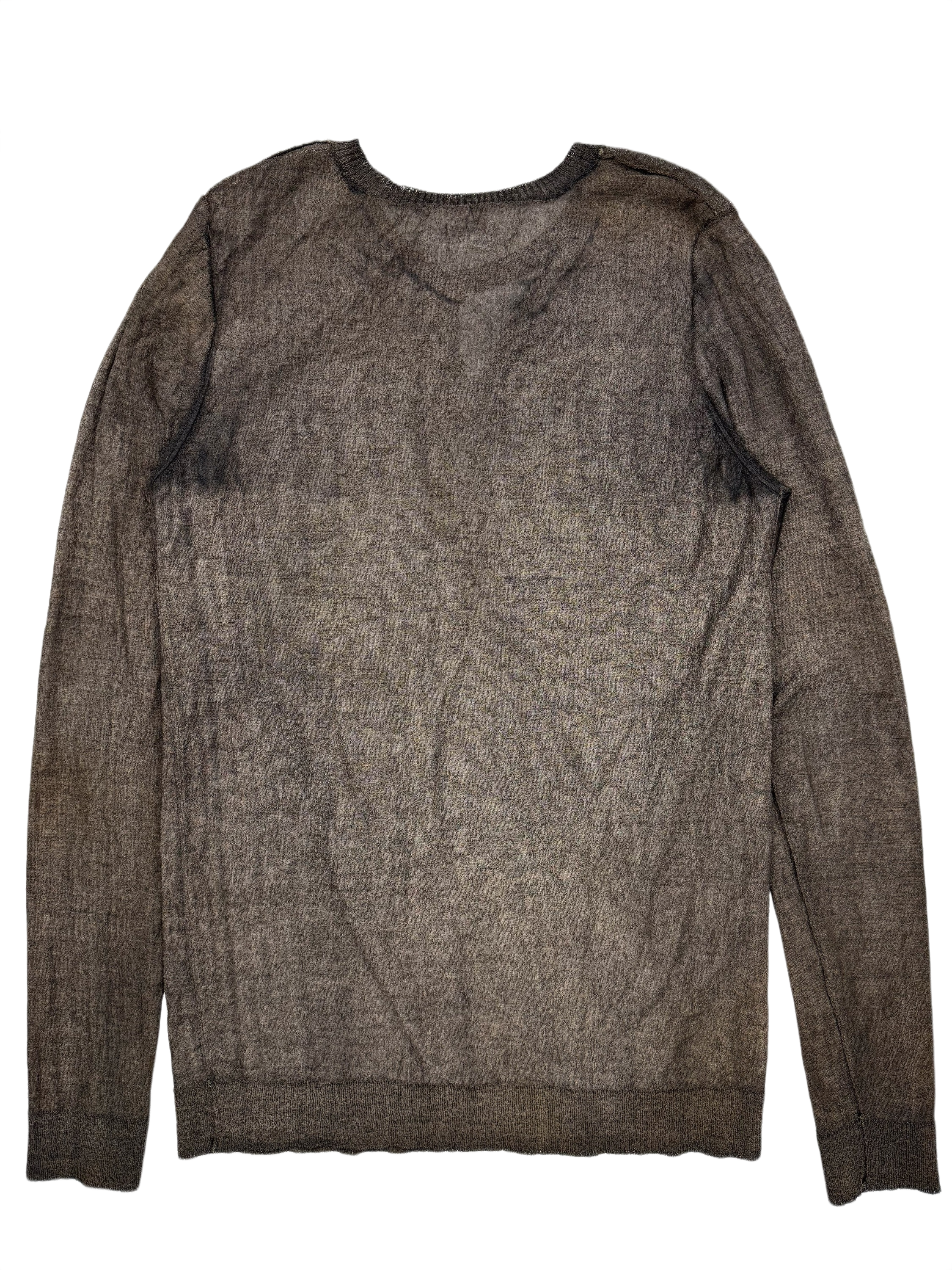 DEEPTI Collection °014-015 ‘K-034 999/925’ Oxidized .999 Silver Open Neck Knit Long-sleeves