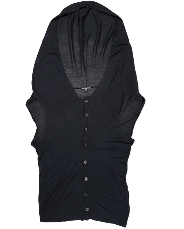 Early 00s Ann Demeulemeester Sleeveless Hooded Pullover
