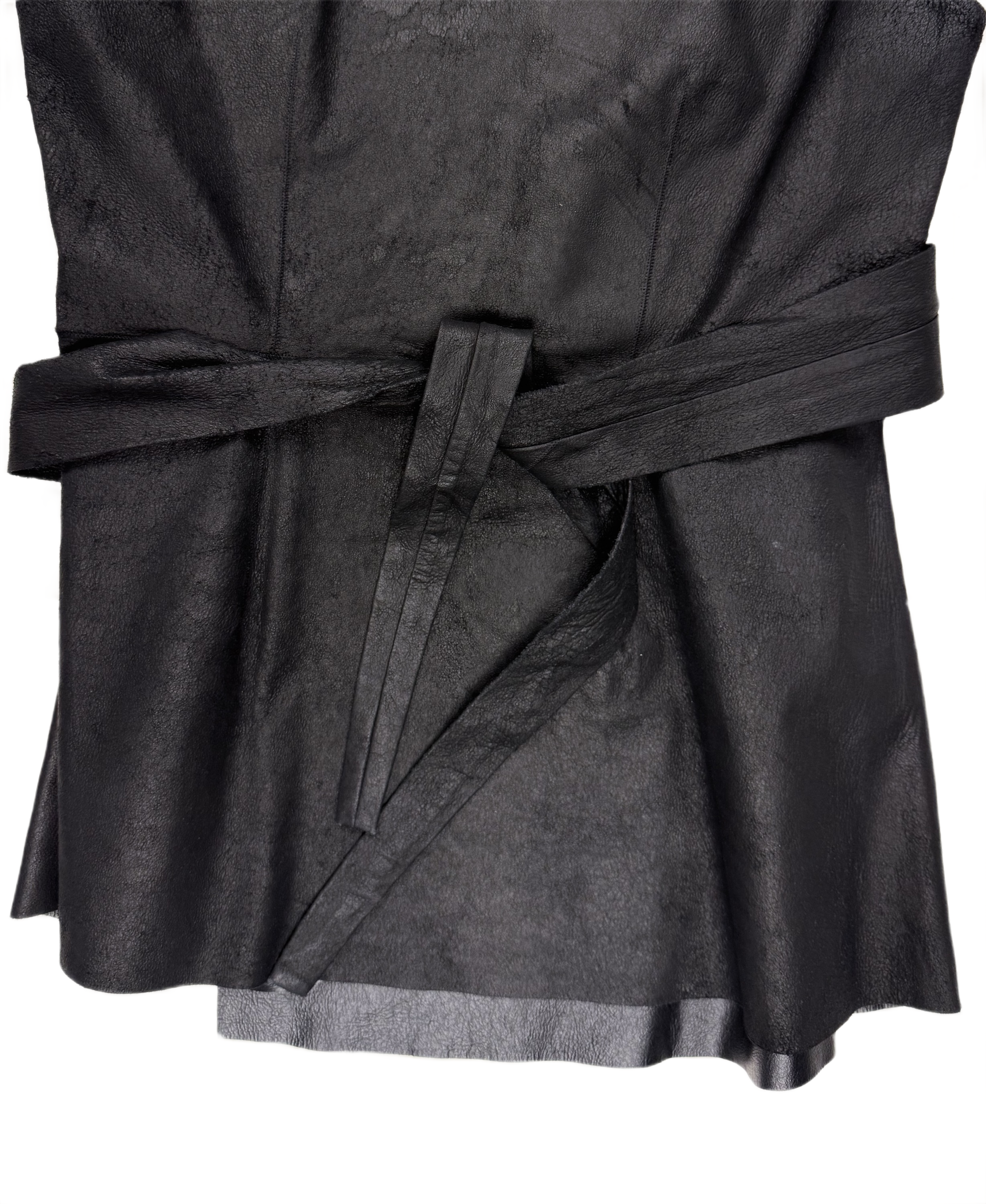 S/S22 Rick Owens "Fogachine" Lambskin Belted Vest