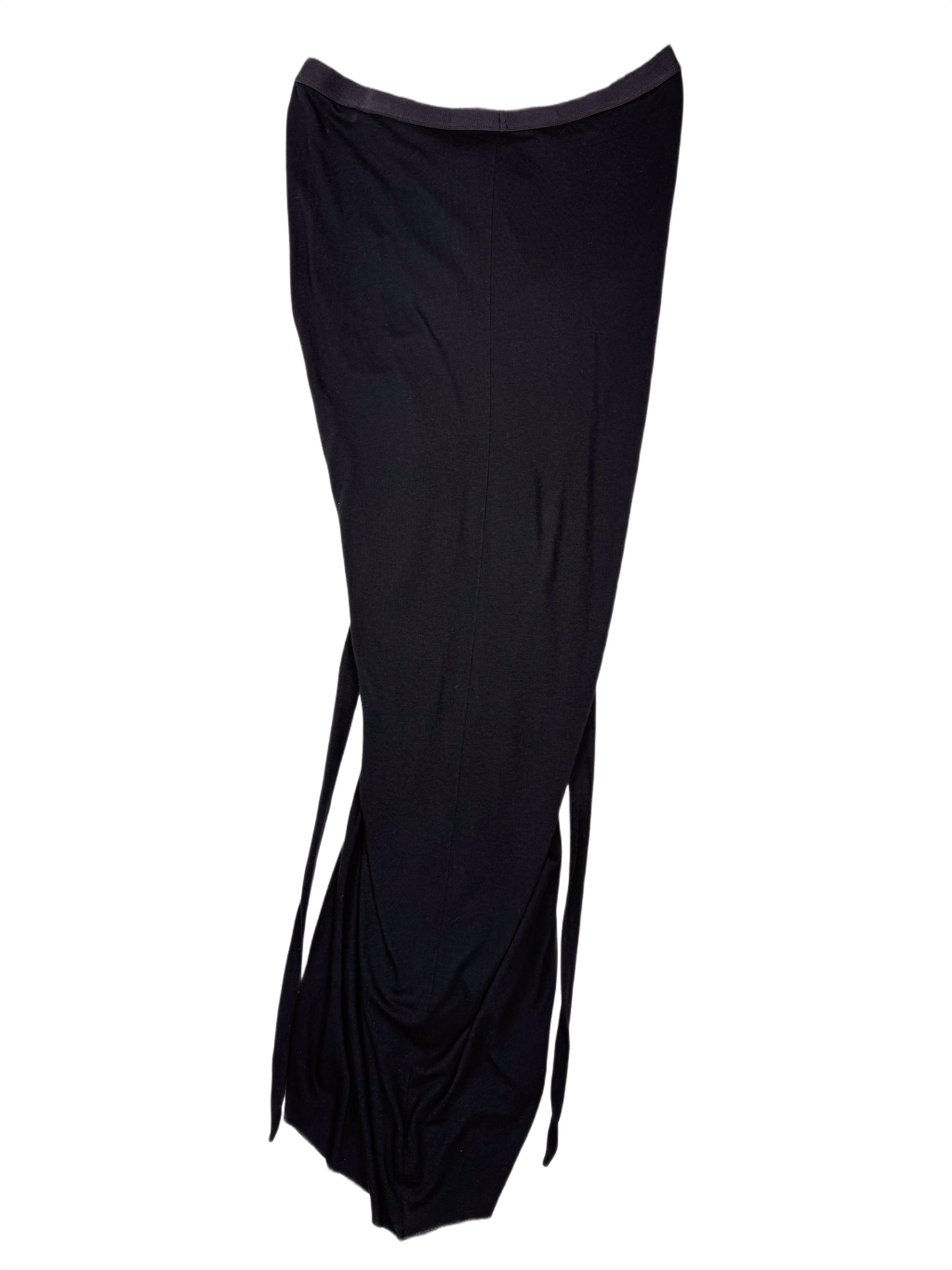 Rick Owens Lilies Front Draped Maxi Skirt