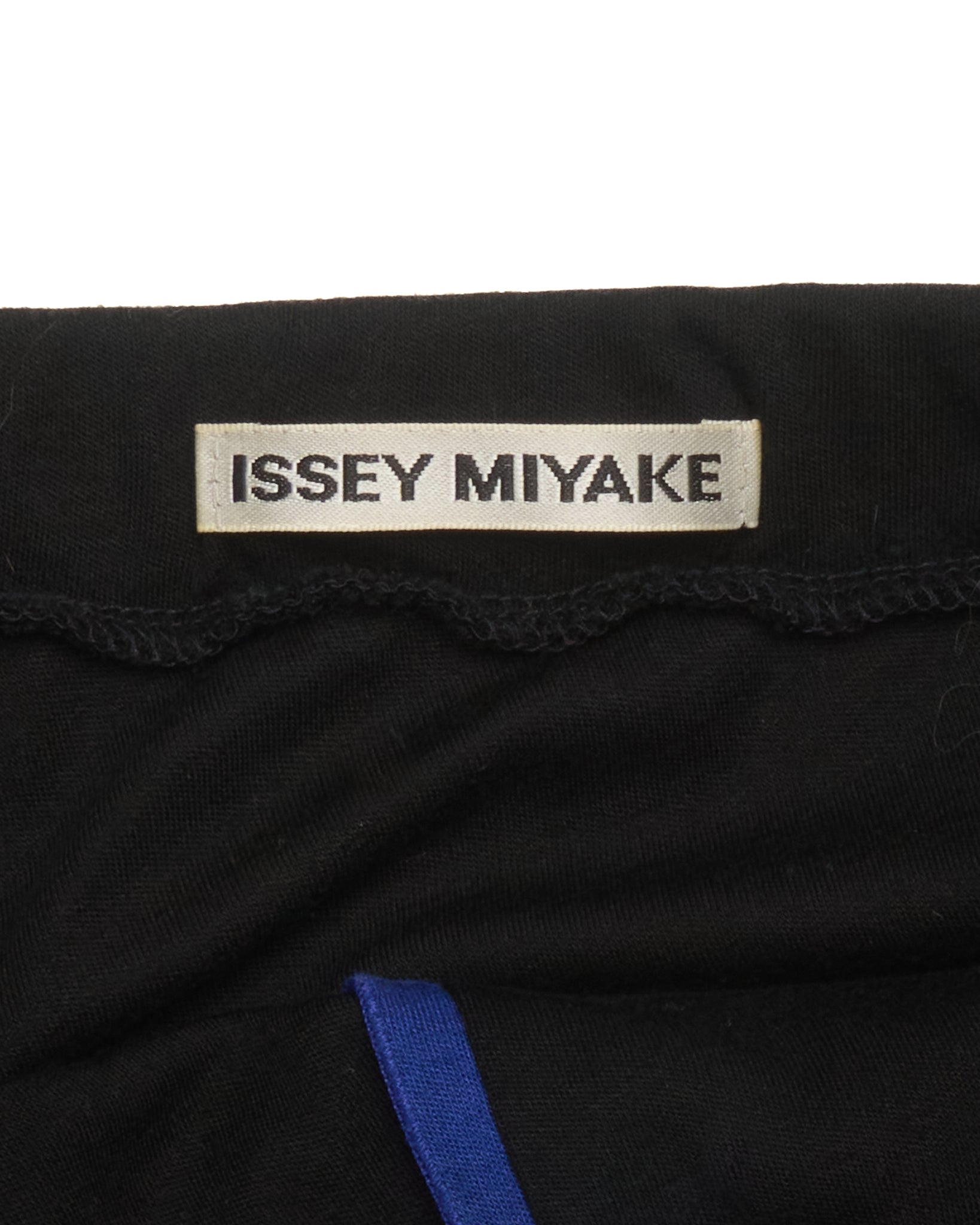 Issey Miyake Tissue Hem Ruffled Blue Accent Skirt