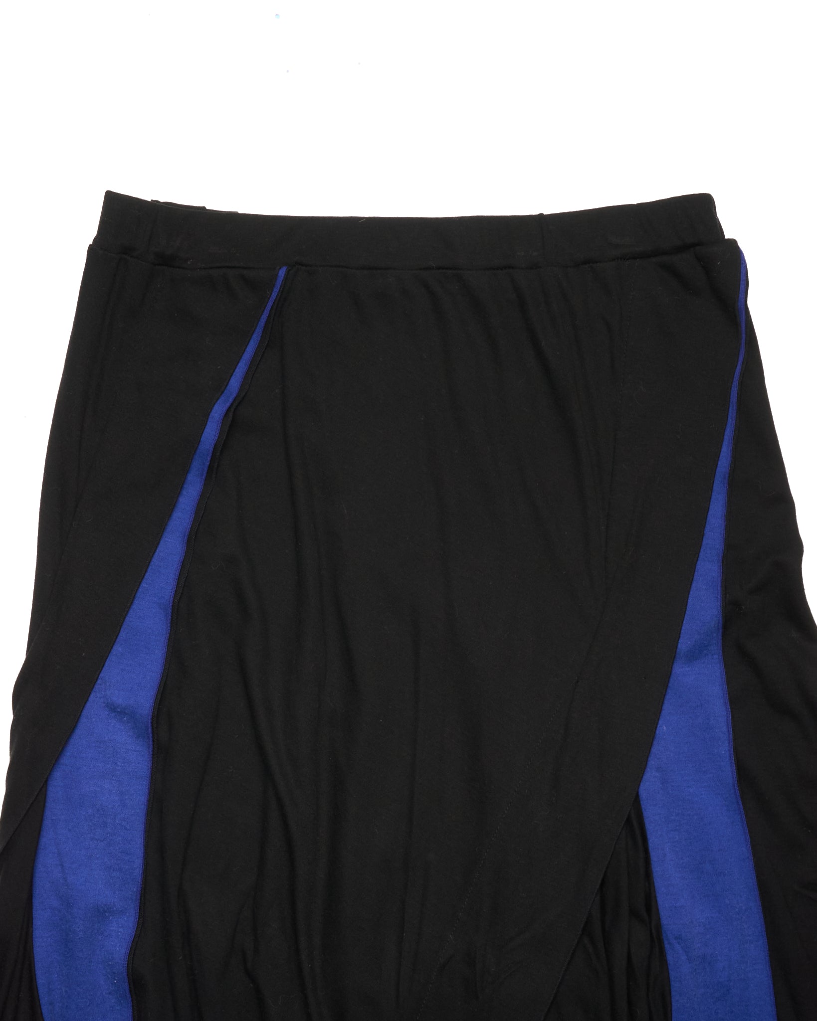 Issey Miyake Tissue Hem Ruffled Blue Accent Skirt