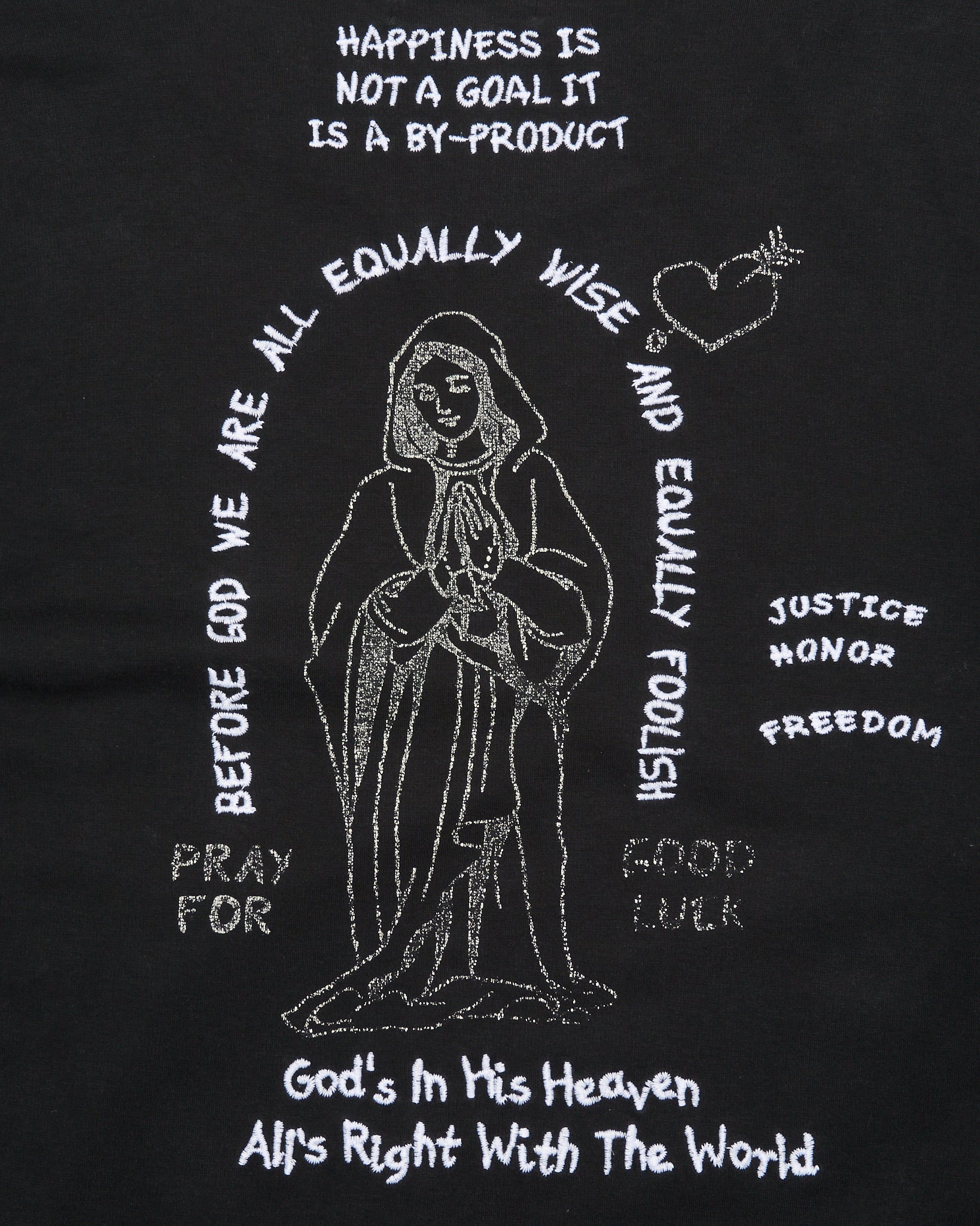 Early 00s JACKROSE Embroidered 'Mother Mary' Graphic Long-sleeves