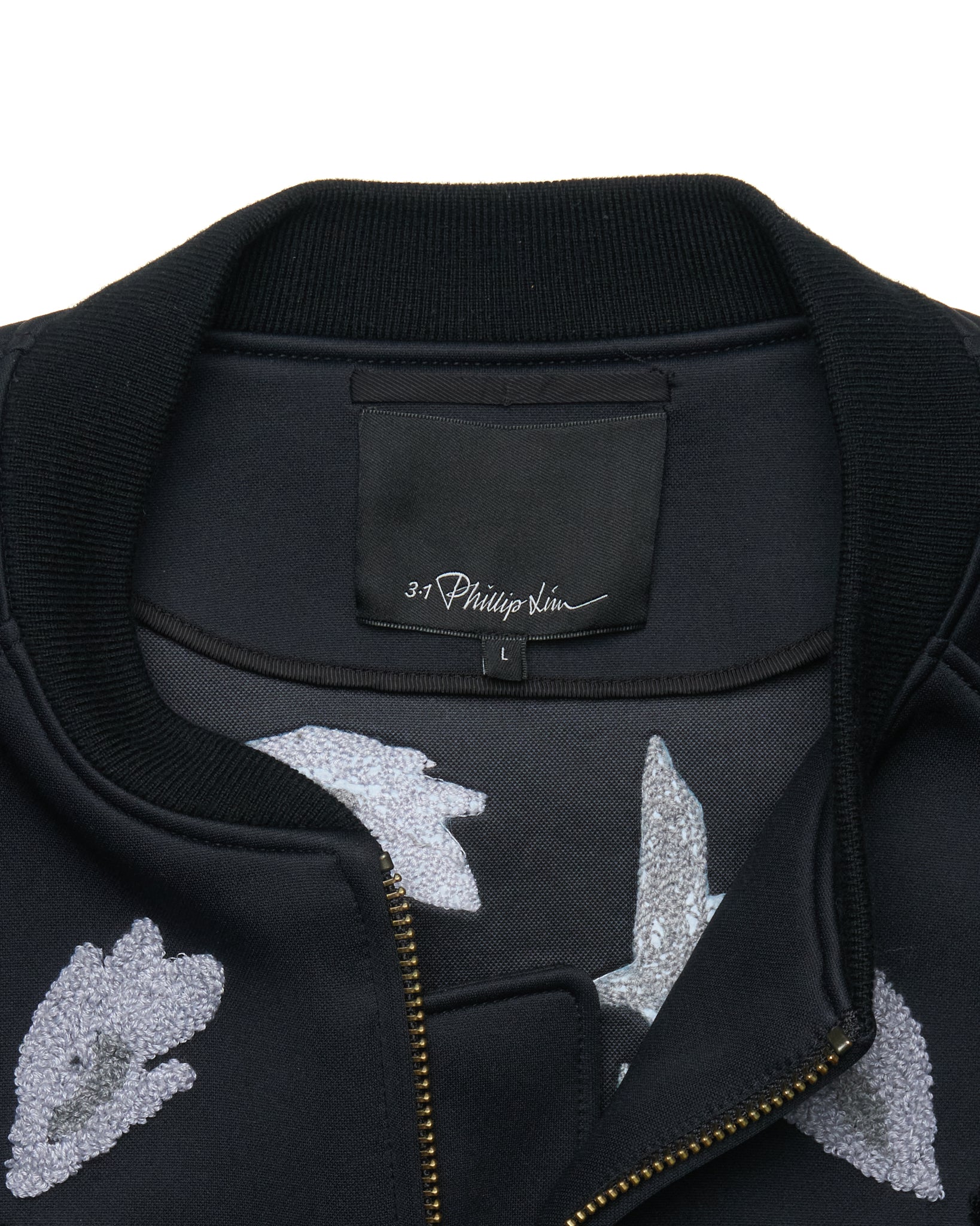 A/W14 3.1 Phillip Lim Midnight Floral Embroidery Bomber Jacket