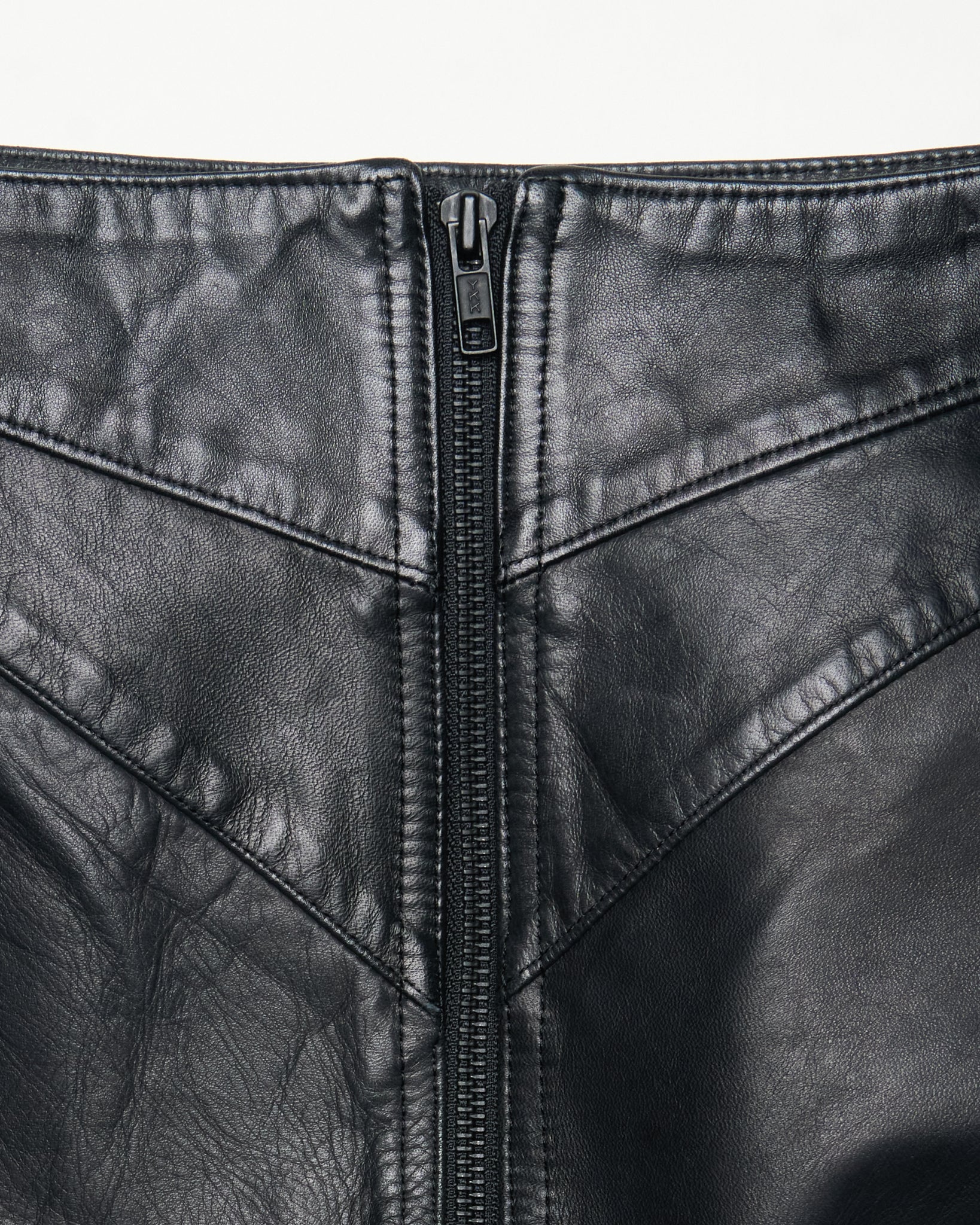 A/W01 Lad Musician Horsehide Zip Up Pencil Skirt