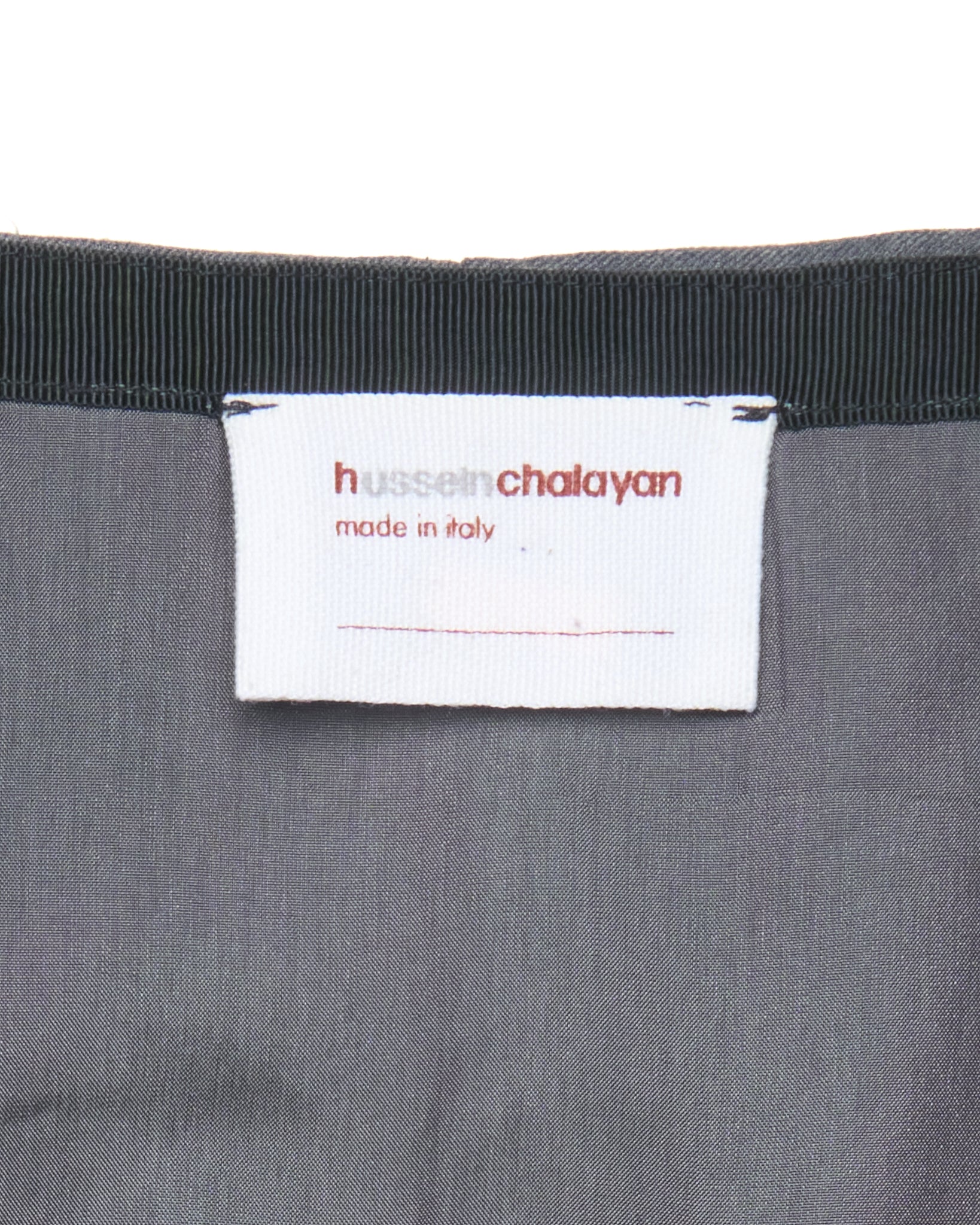 Hussein Chalayan Grey Pleated Pencil Midi Skirt