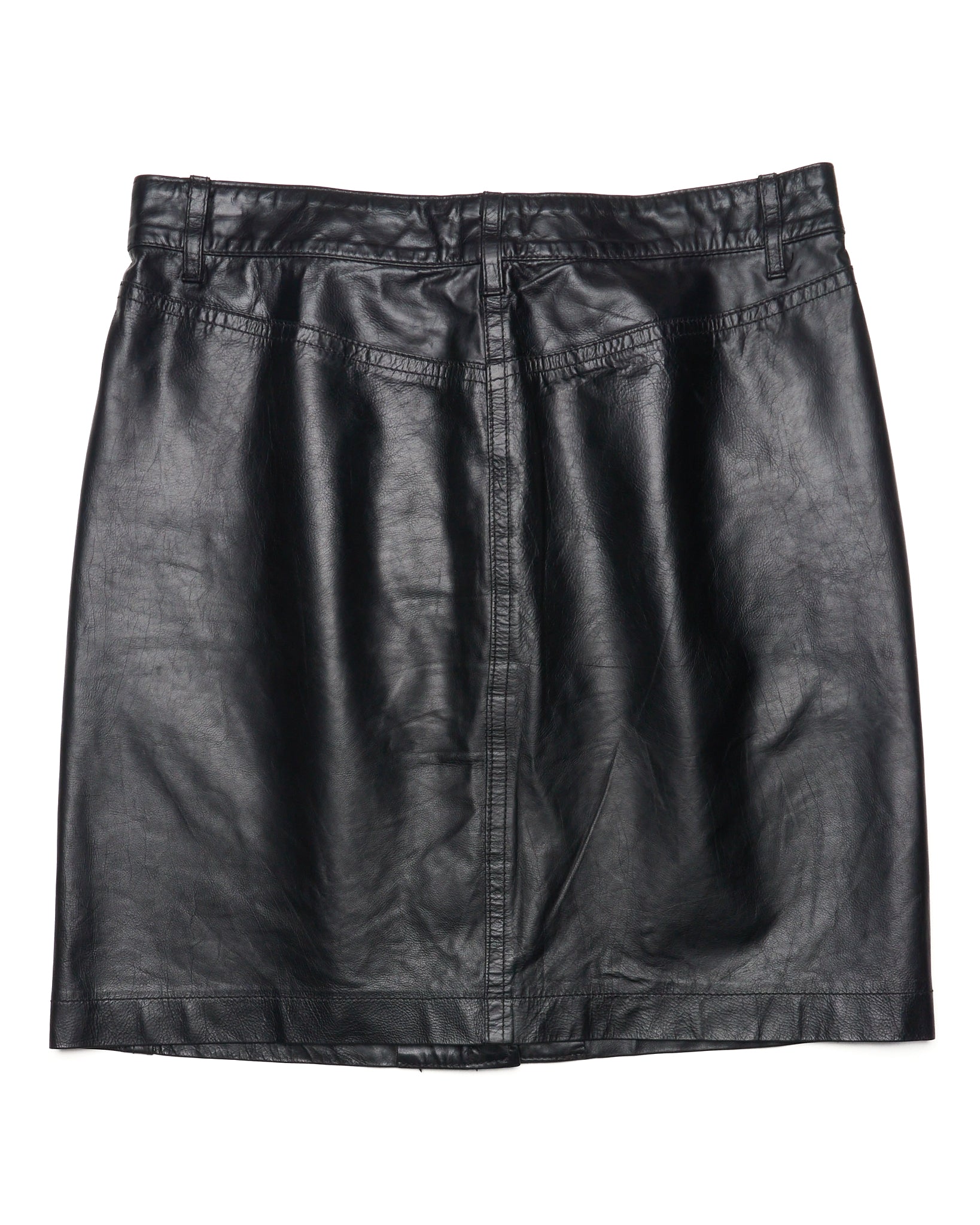 S/S01 Ann Demeulmeester Leather Mini Skirt
