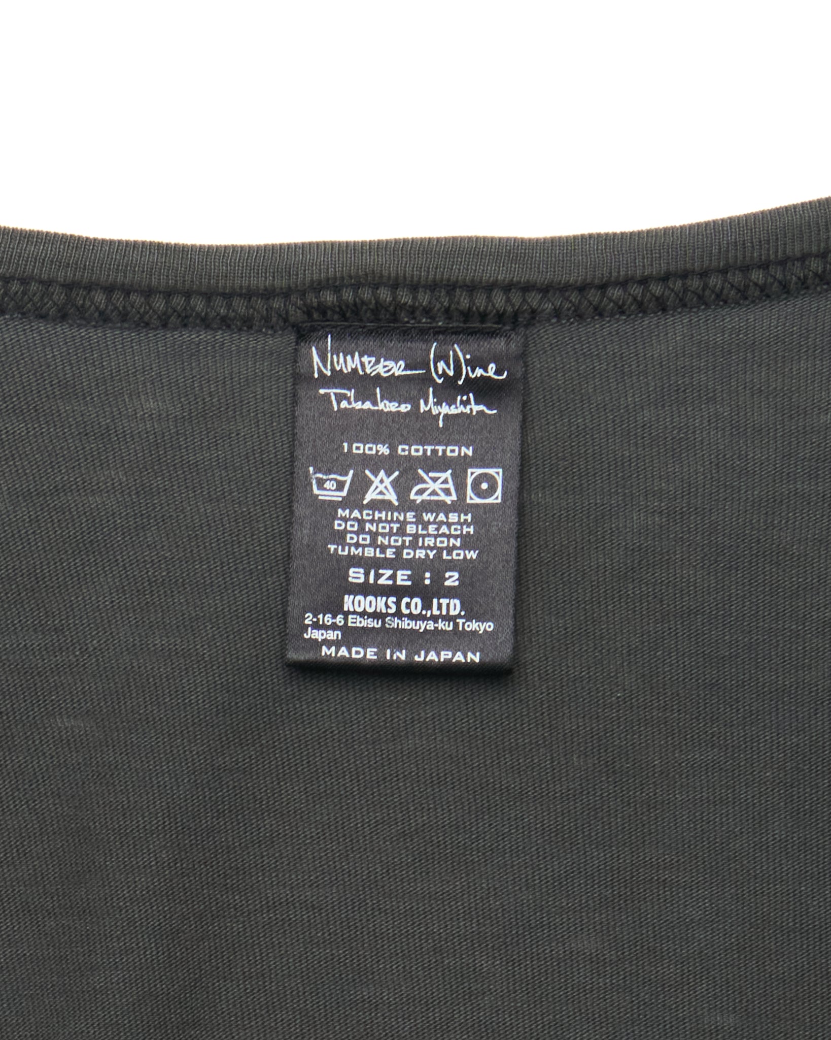 F/W06 Number (N)ine Aqua Marine Scoop Neck Long-sleeves