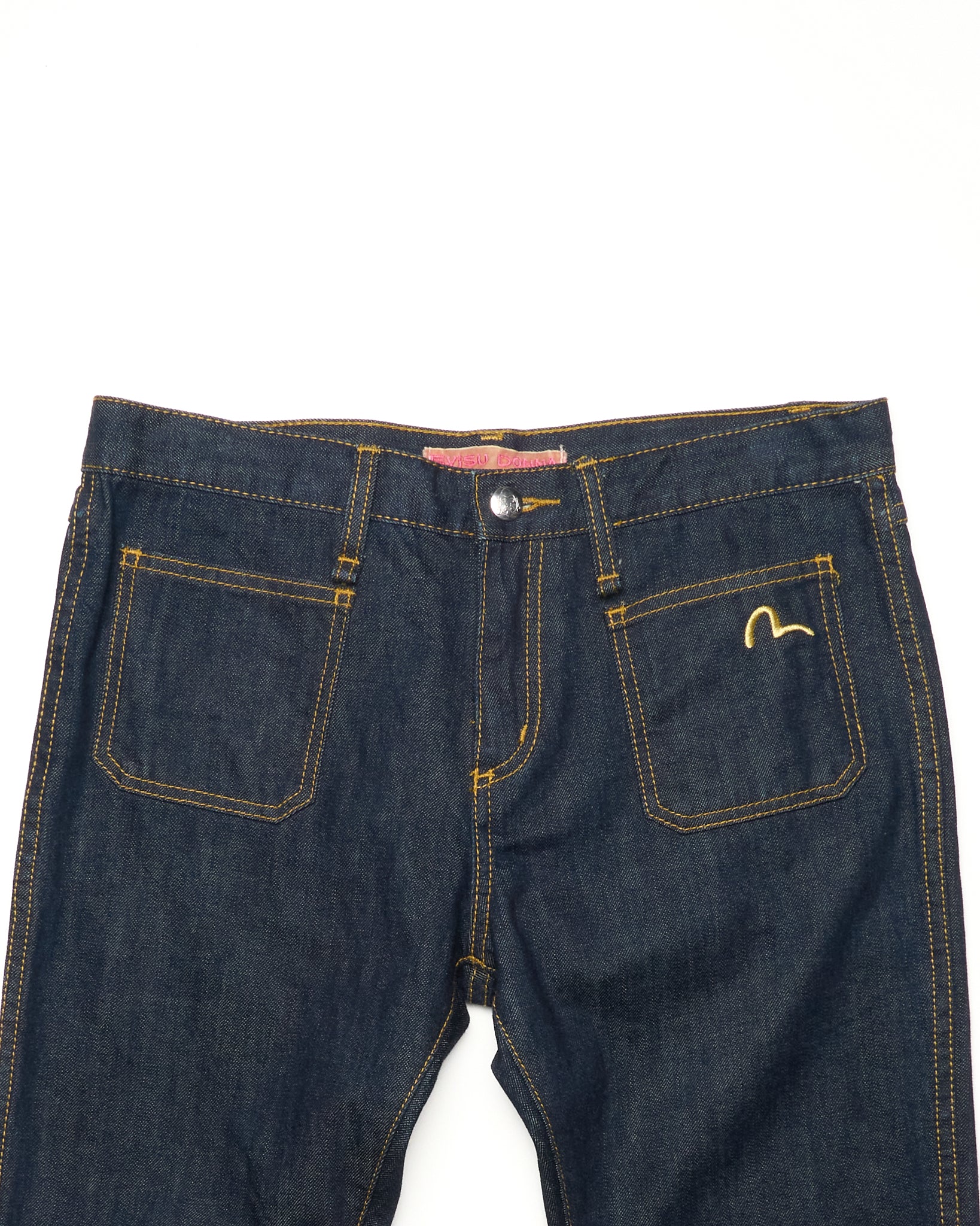 Early 00s EVISU DONNA Hand-Paint Flare Jeans
