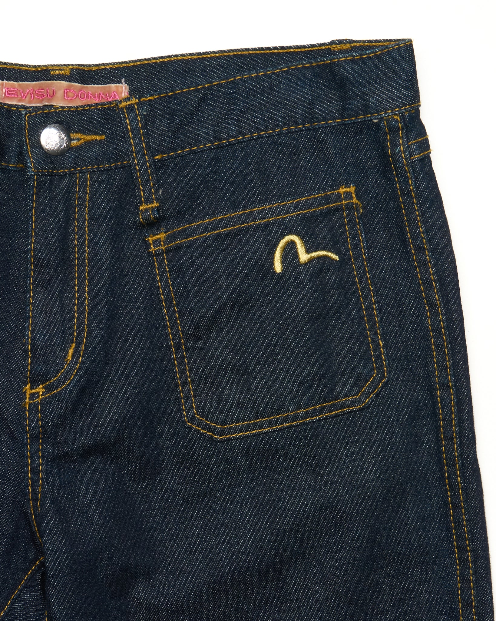 Early 00s EVISU DONNA Hand-Paint Flare Jeans