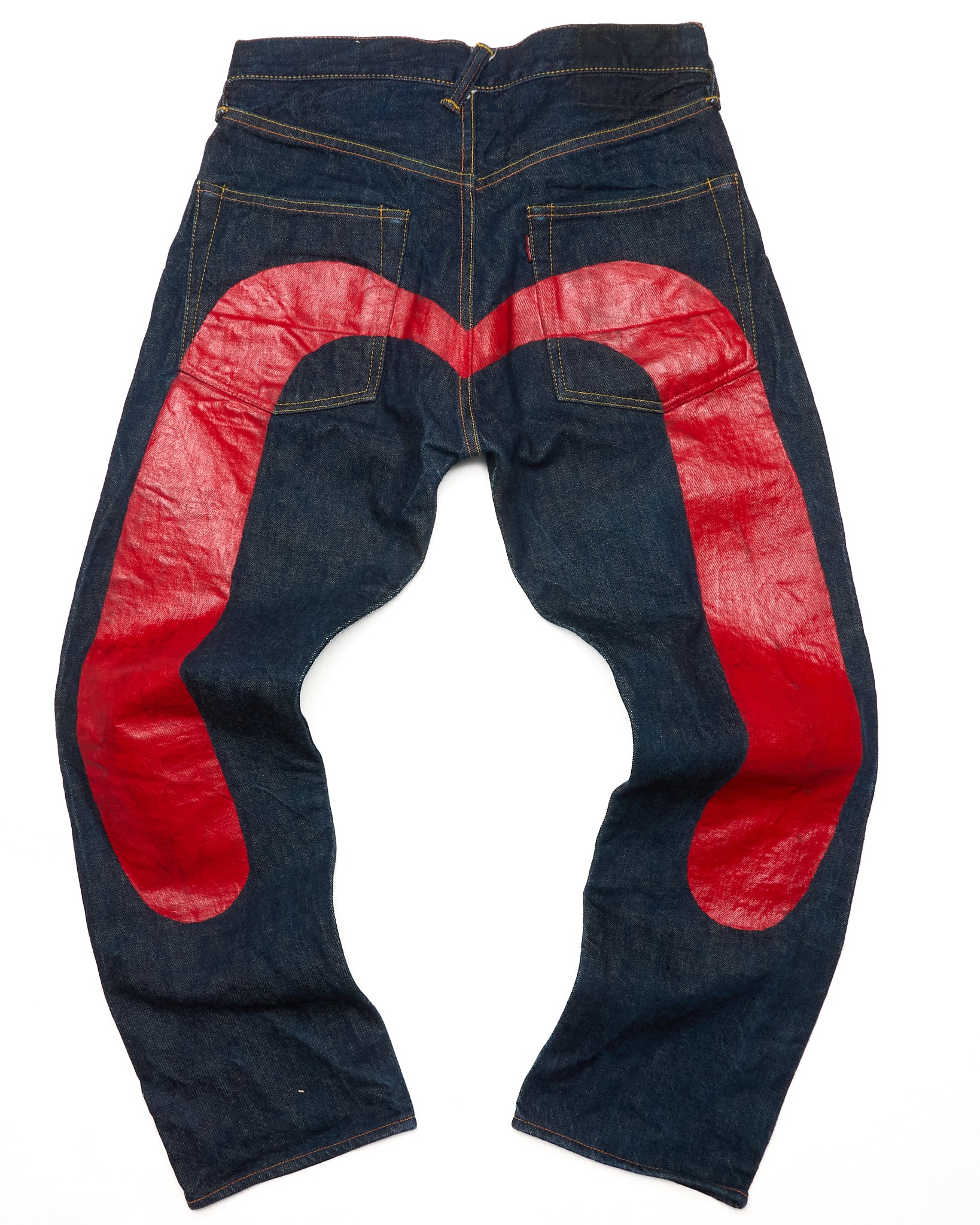 Late 90s EVISU Hand Paint Diakoku Selvedge Jeans
