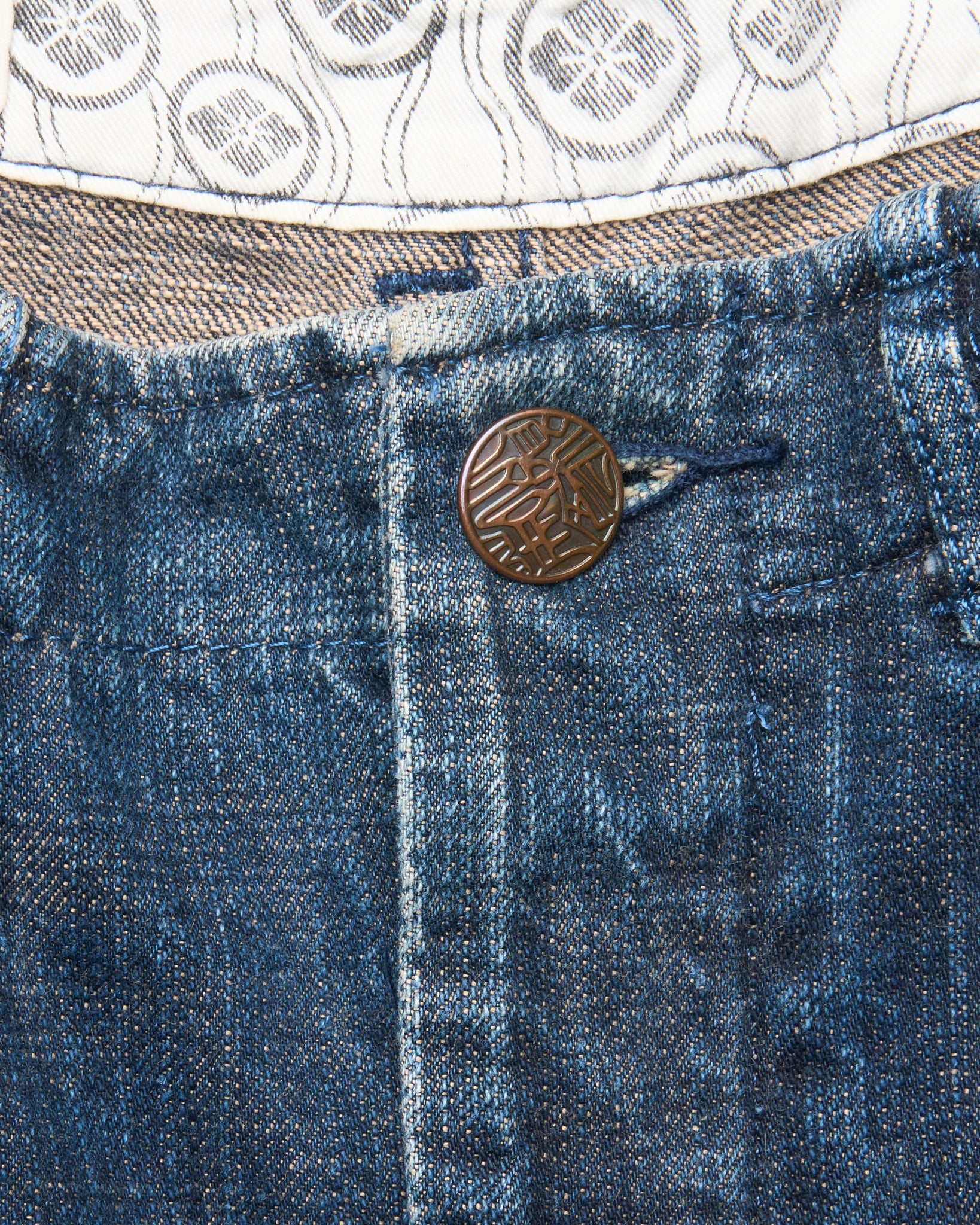 Early 00s EVISU YAMANE Hand-Paint Daikoku Cargo Denim