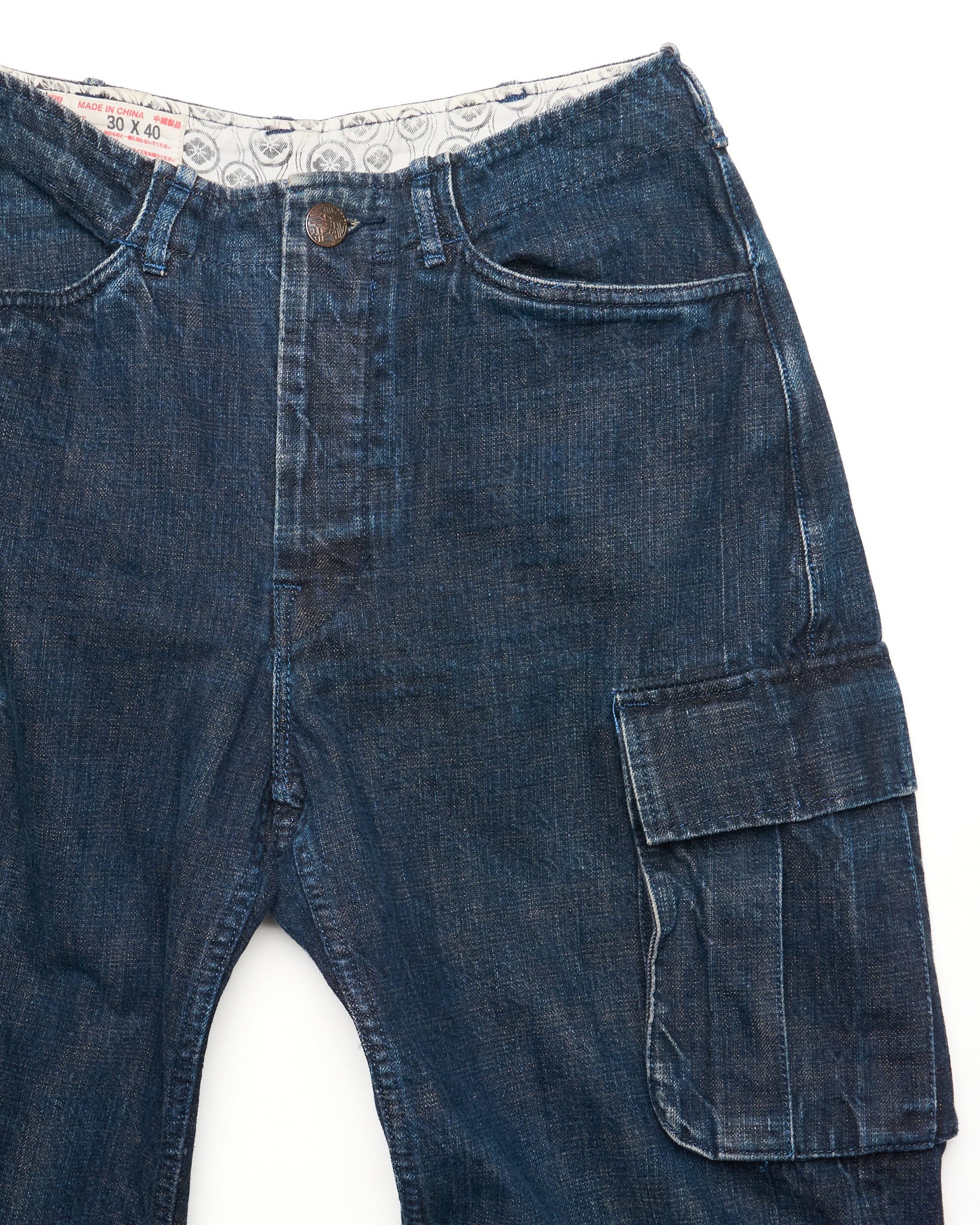 Early 00s EVISU YAMANE Hand-Paint Daikoku Cargo Denim