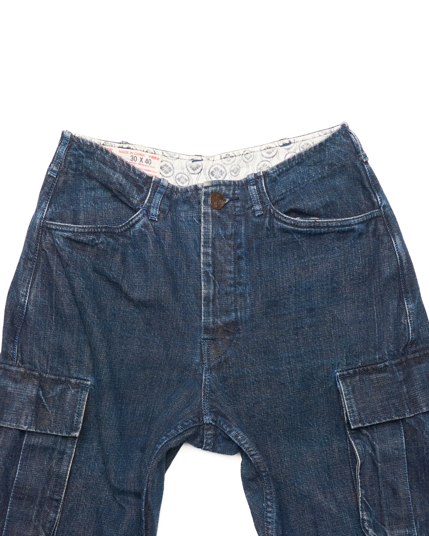 Early 00s EVISU YAMANE Hand-Paint Daikoku Cargo Denim
