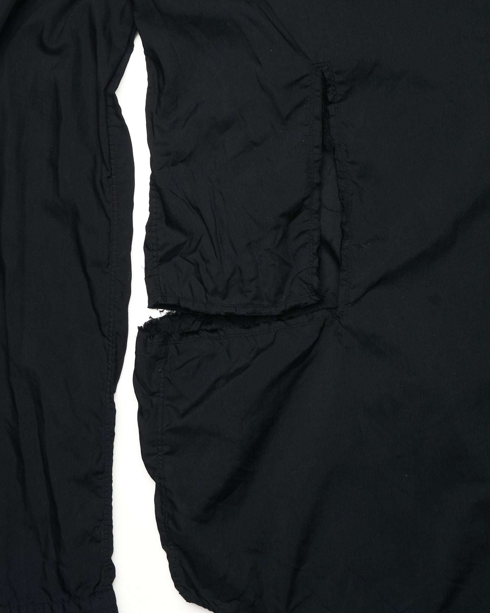 S/S19 COMME des GARÇONS BLACK Distressed Side Cut-Out Shirt
