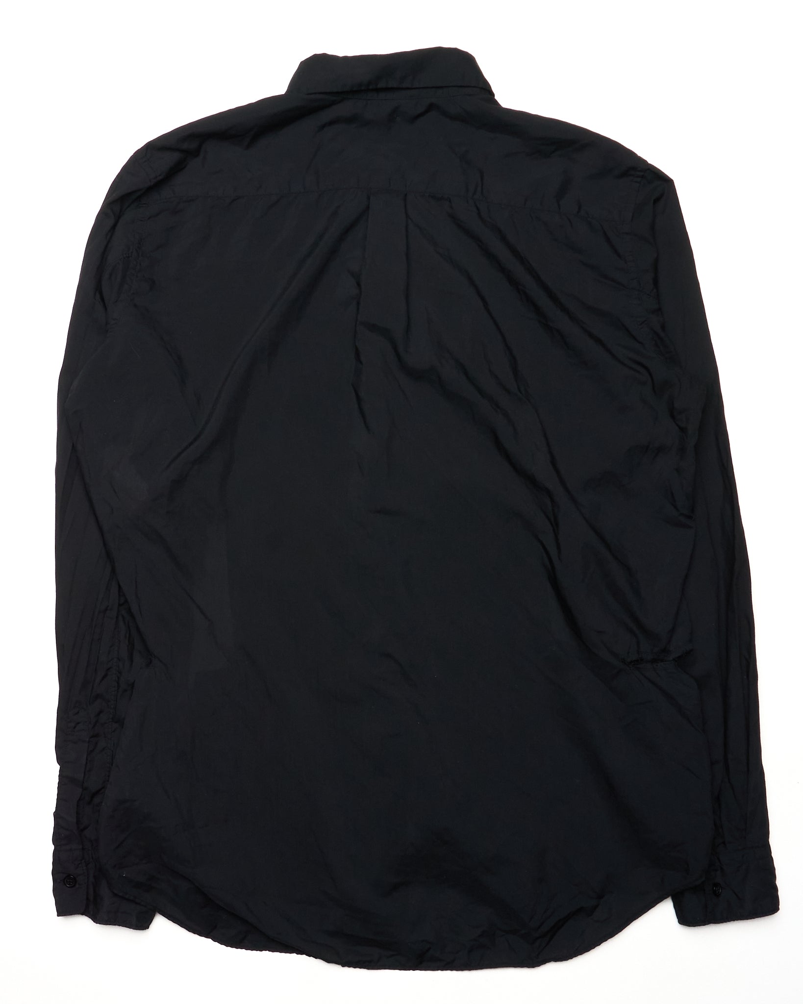 S/S19 COMME des GARÇONS BLACK Distressed Side Cut-Out Shirt