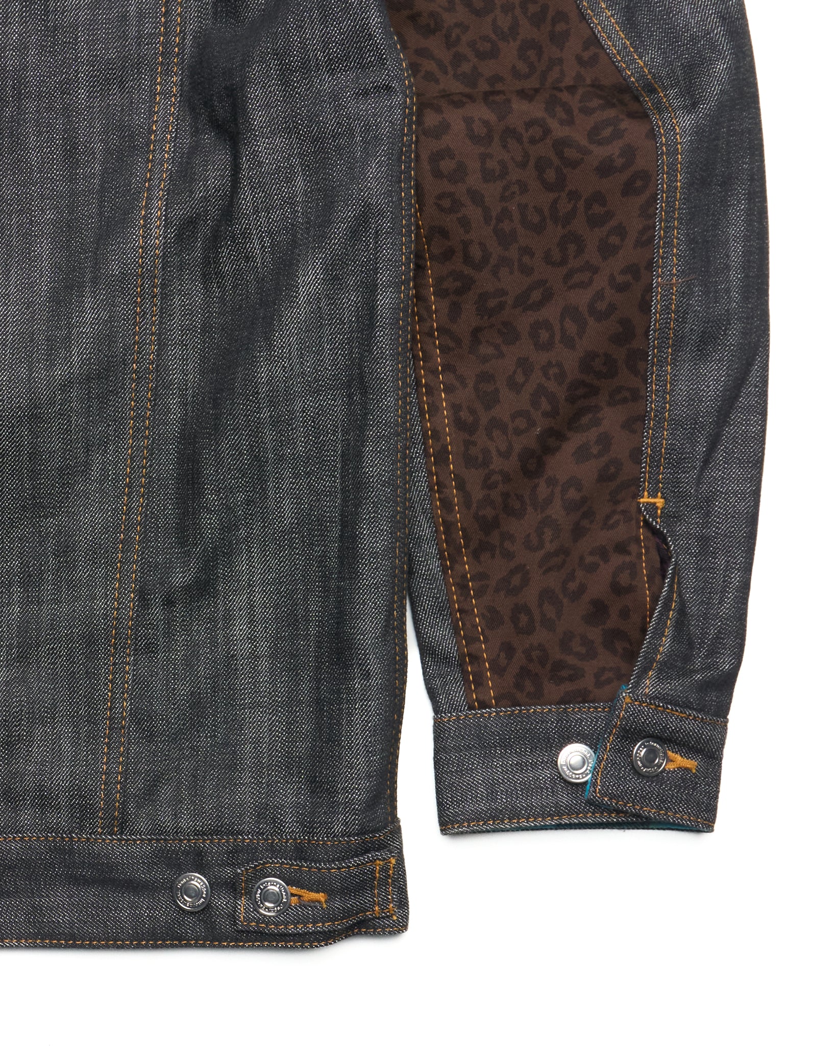Early 00s Swagger Leopard/Plaid Hooded Denim Jacket