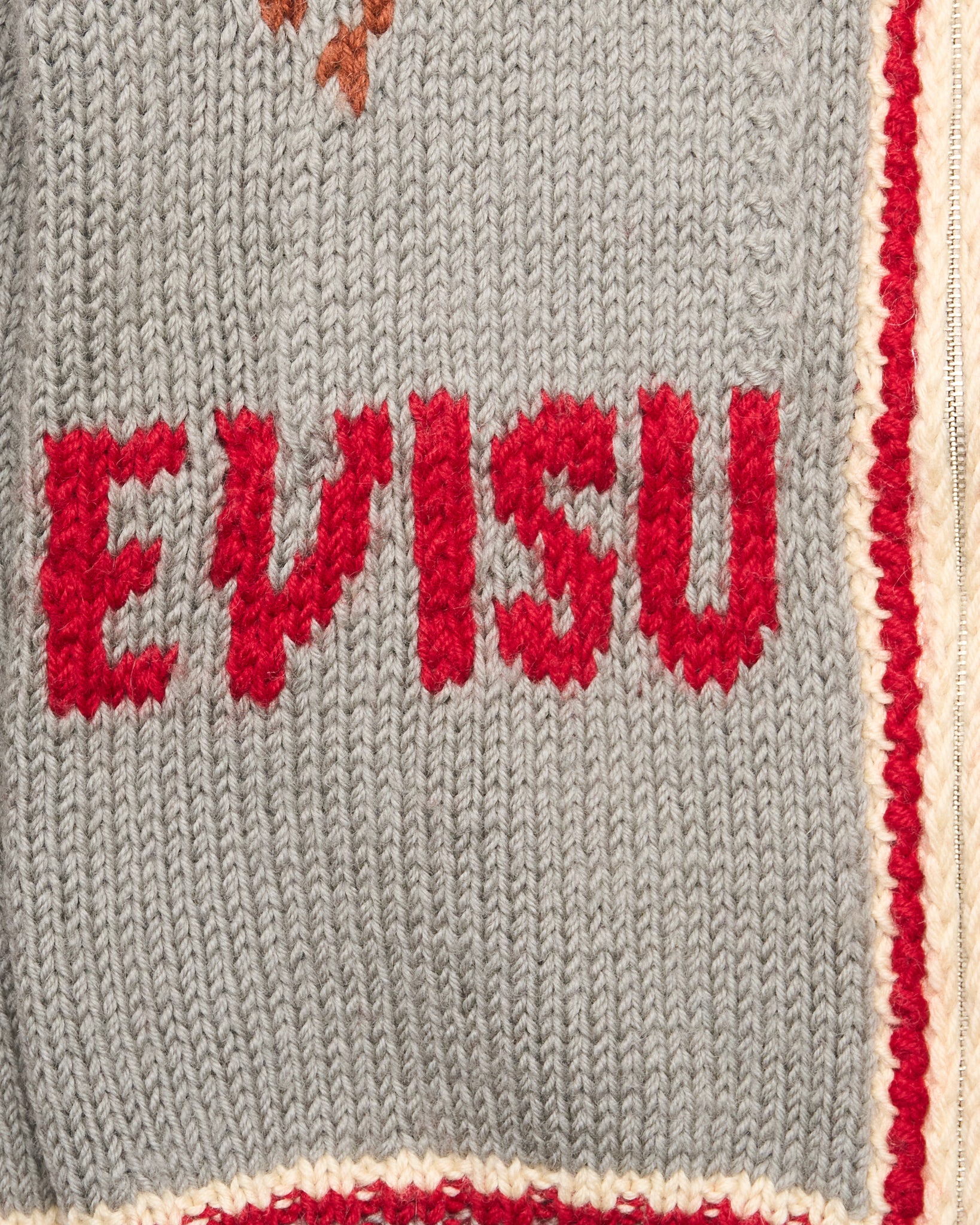 Early 00s EVISU “Goalla” Cowichan Sweater