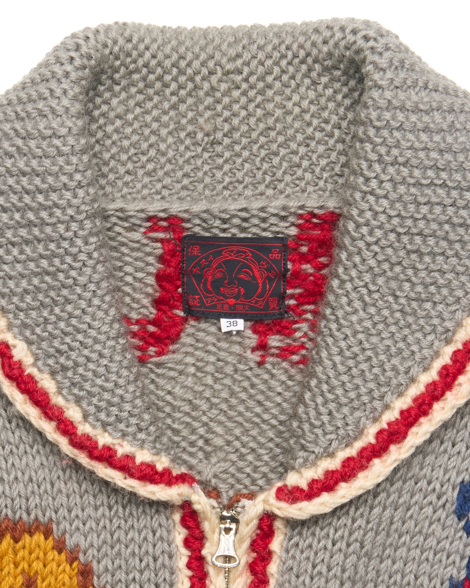 Early 00s EVISU “Goalla” Cowichan Sweater