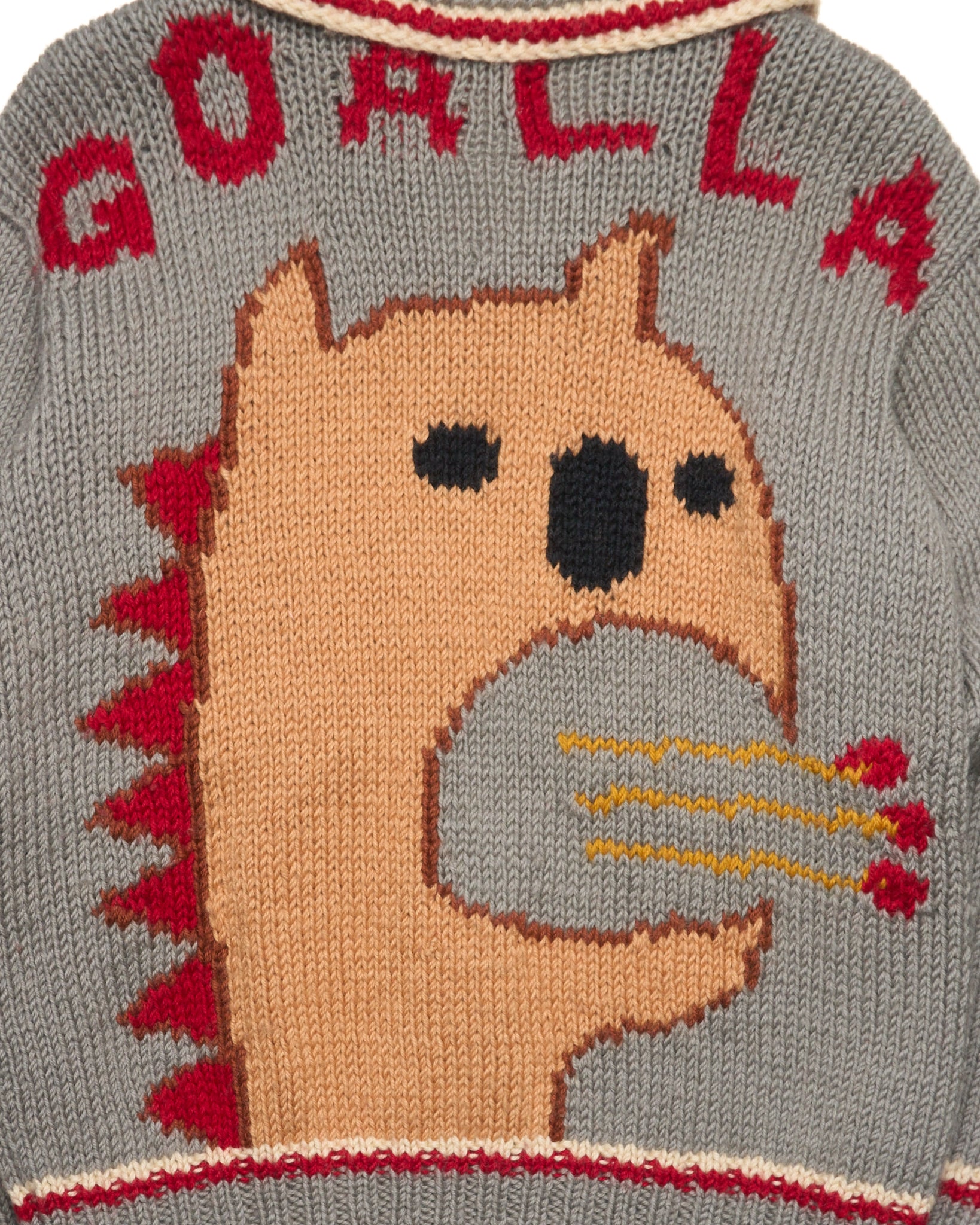 Early 00s EVISU “Goalla” Cowichan Sweater