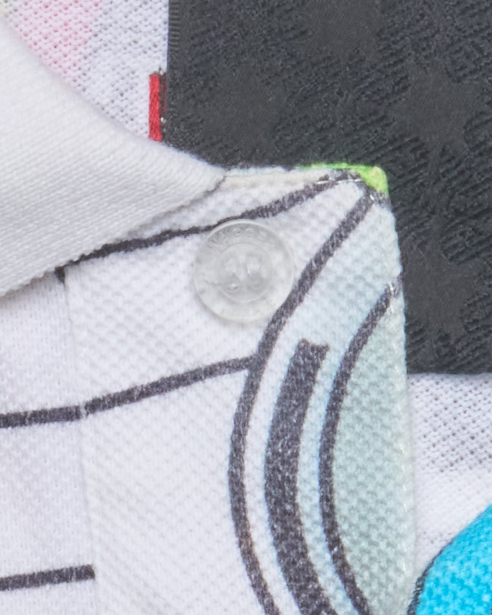 Late 00s Swagger Musical Notes Printed Polo Shirt