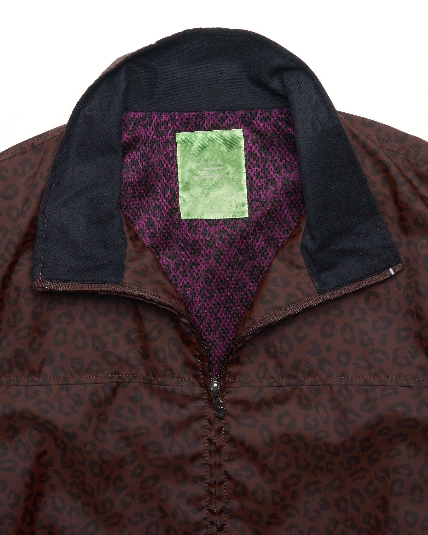 Early 00s Swagger Leopard Print Zip Shell Jacket