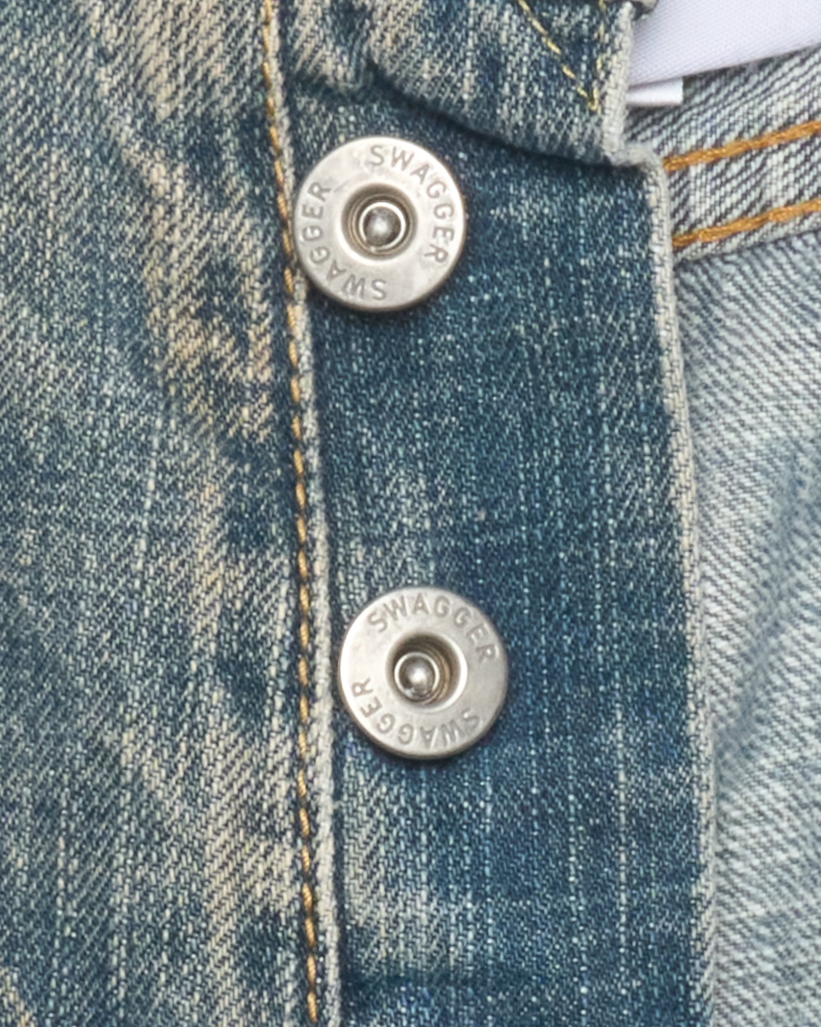 Early 00s Swagger Distressed Straight-Cut Jeans