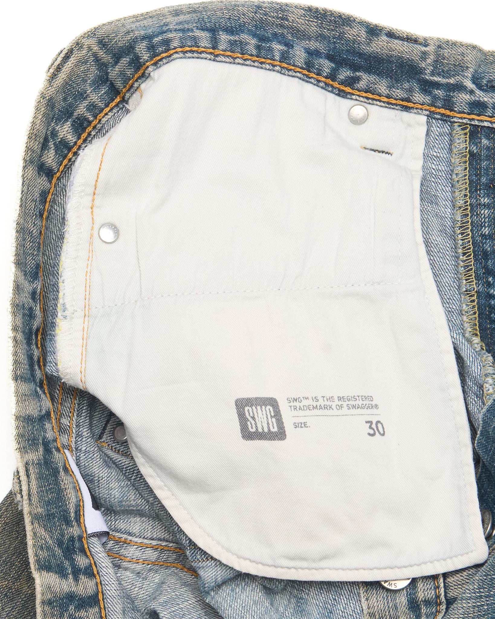 Early 00s Swagger Distressed Straight-Cut Jeans
