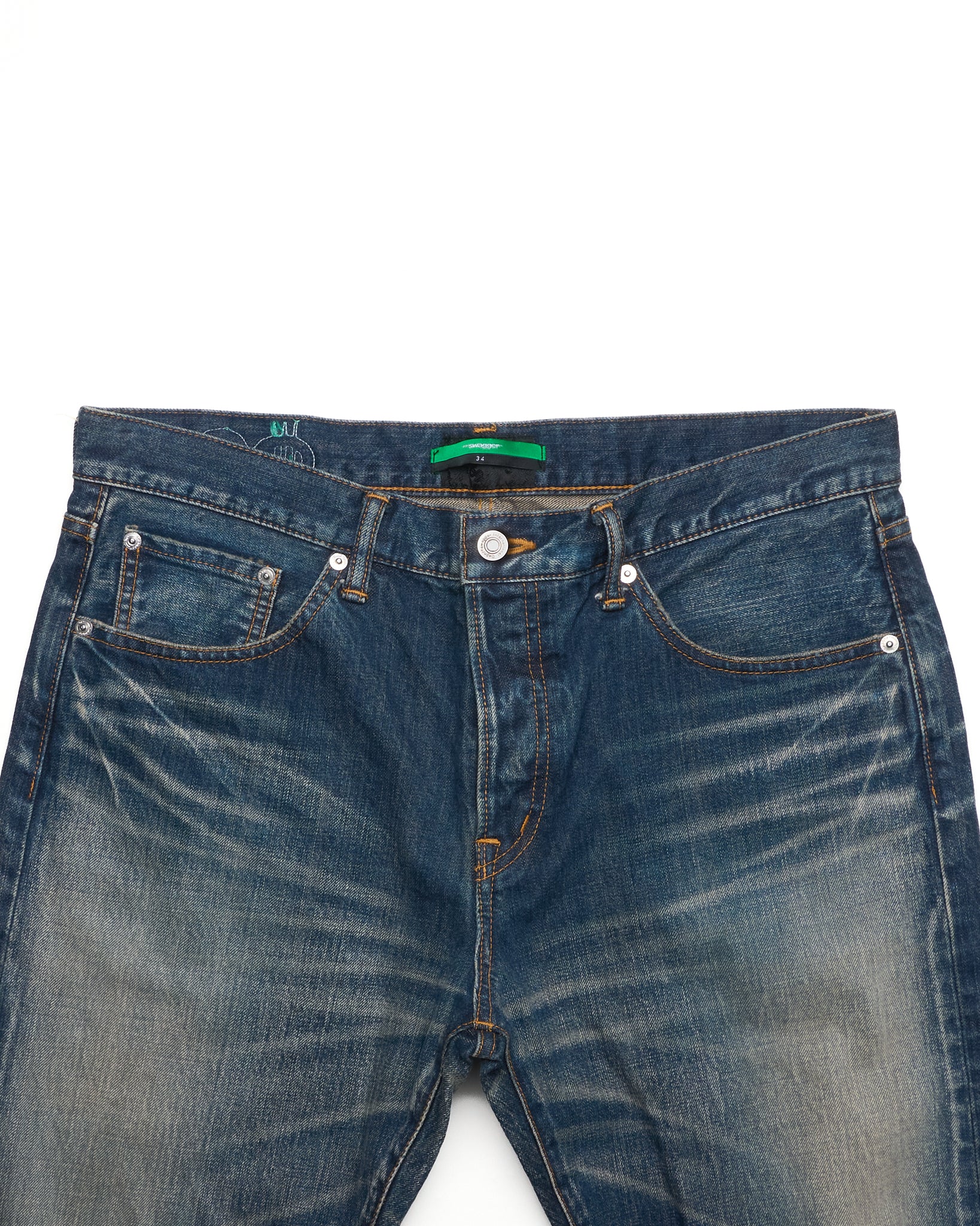 Early 00s Swagger “Nice Design”Polka Dot Jeans