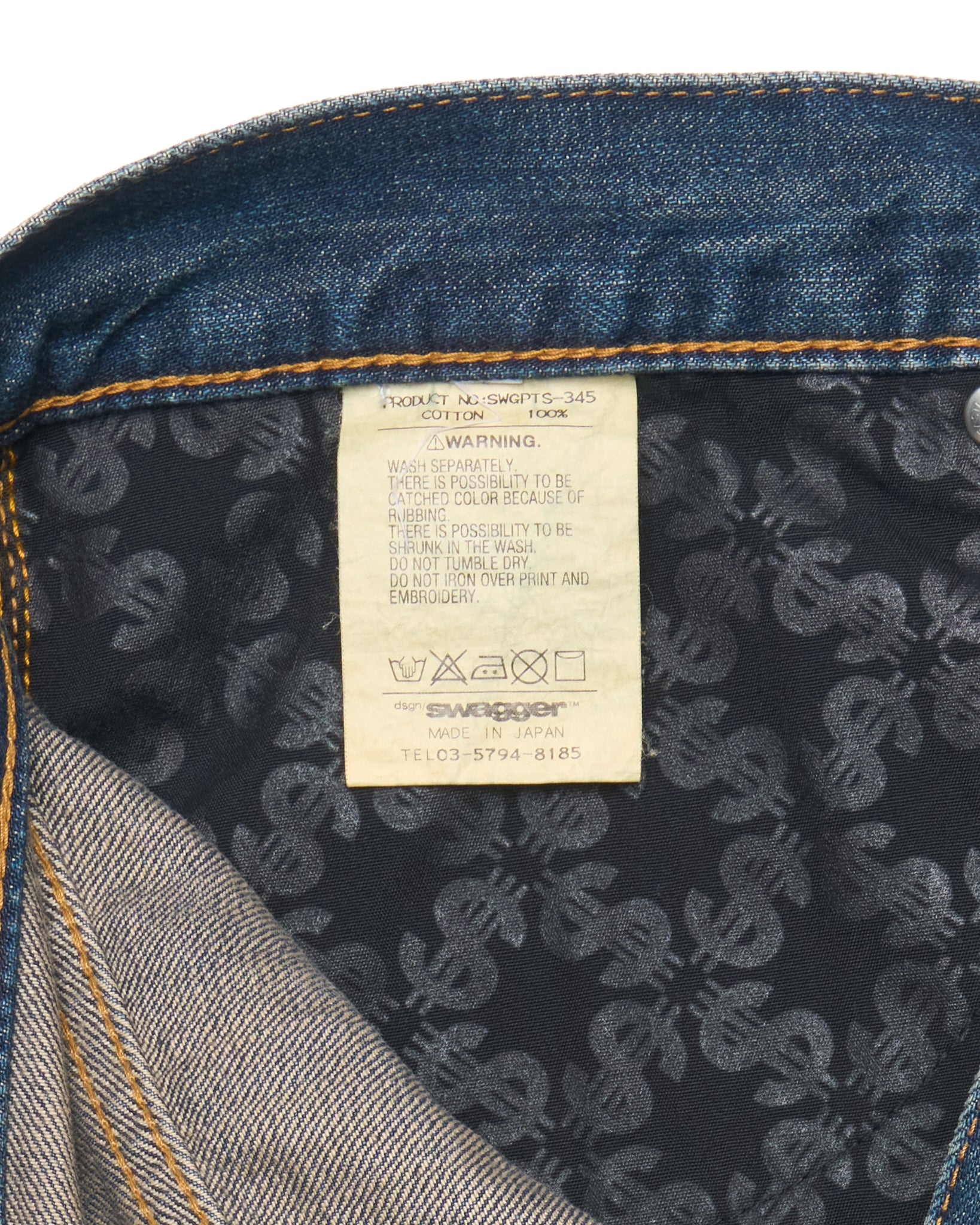 Early 00s Swagger “Nice Design”Polka Dot Jeans