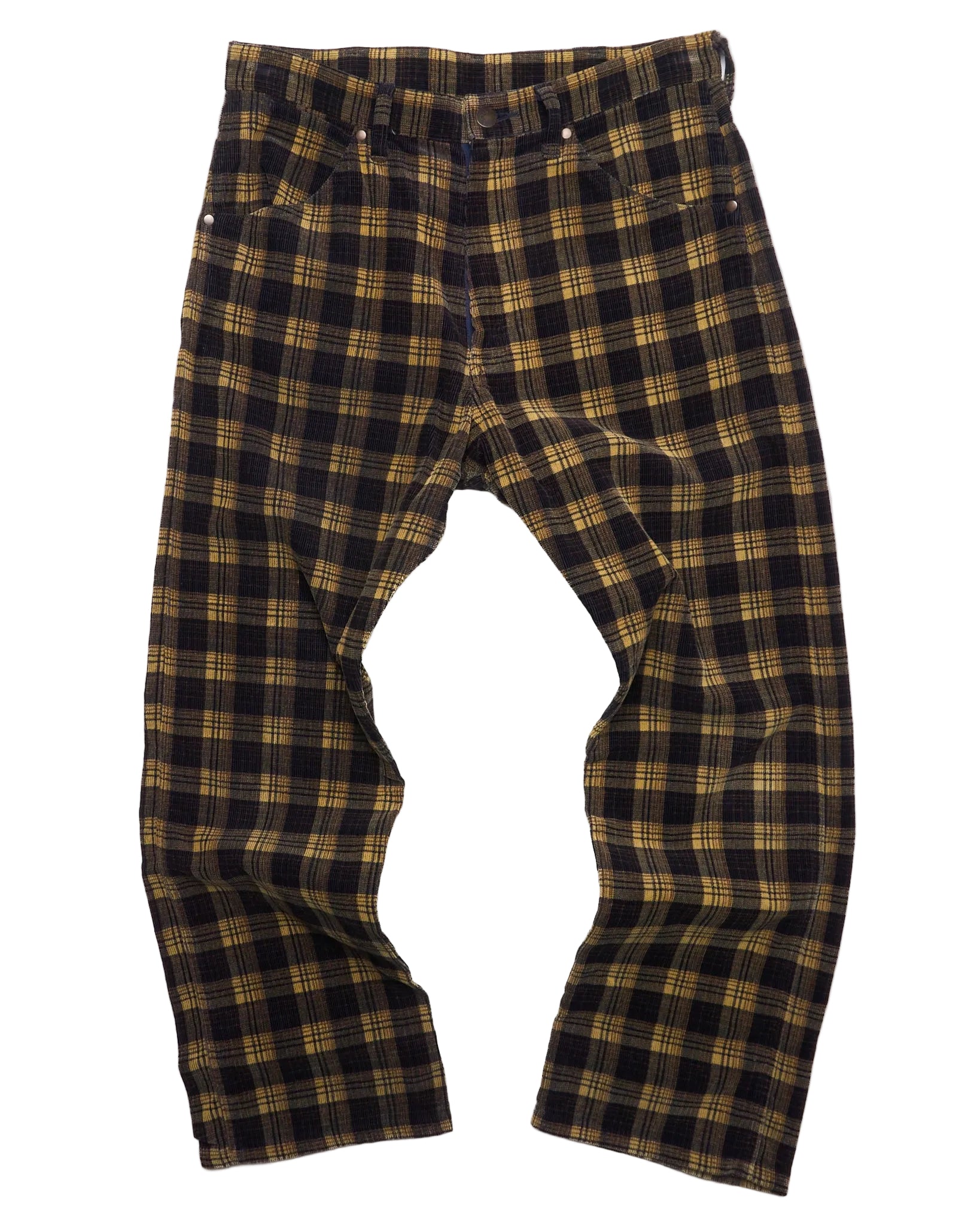 90s BAPE Plaid Corduroy Slacks