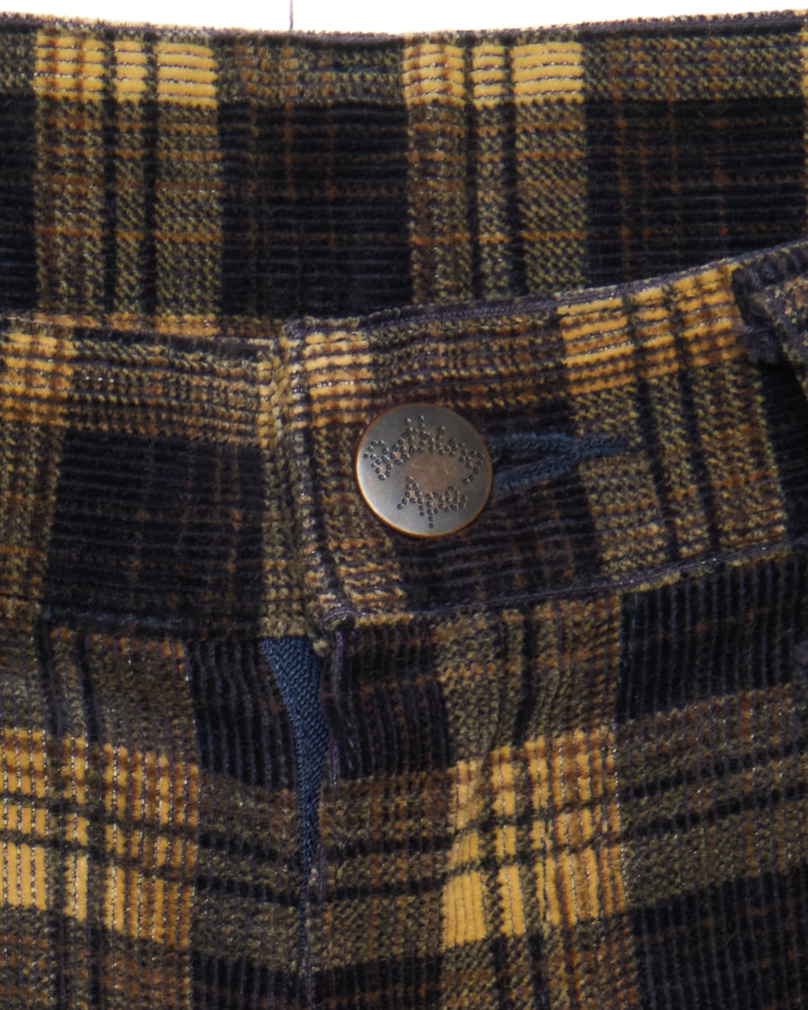 90s BAPE Plaid Corduroy Slacks