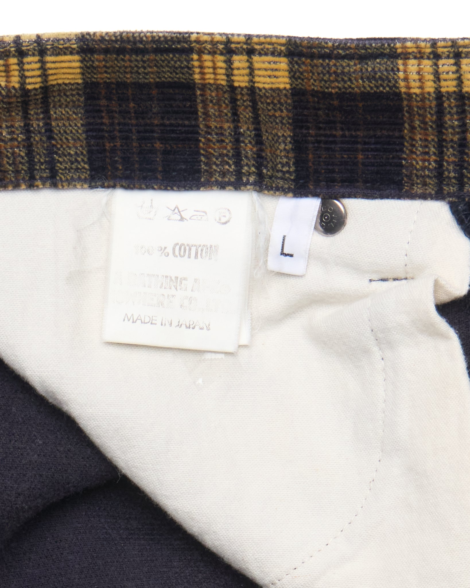 90s BAPE Plaid Corduroy Slacks