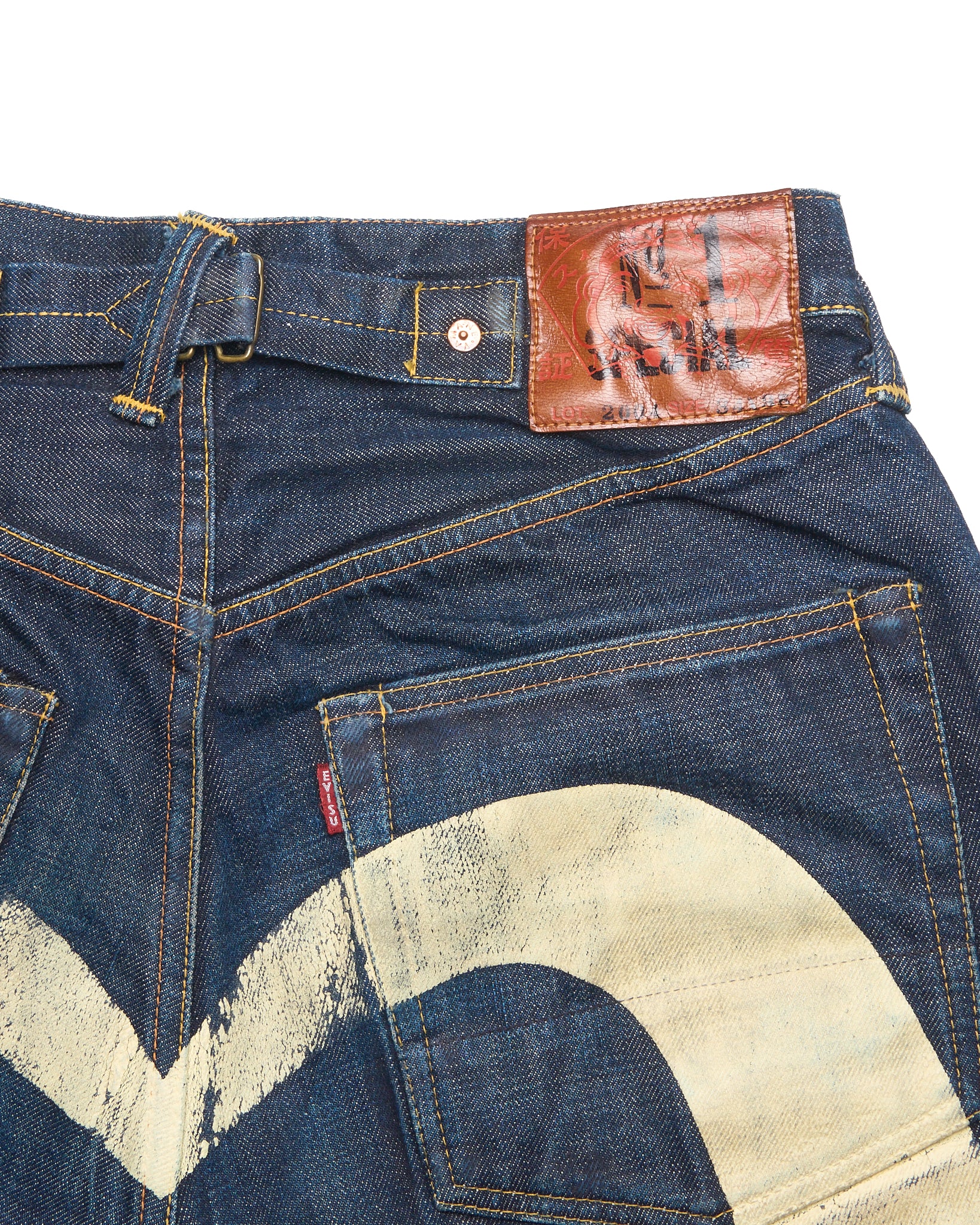 90s EVIS No.1 Special Hand-Paint Diakoku Selvedge Jeans