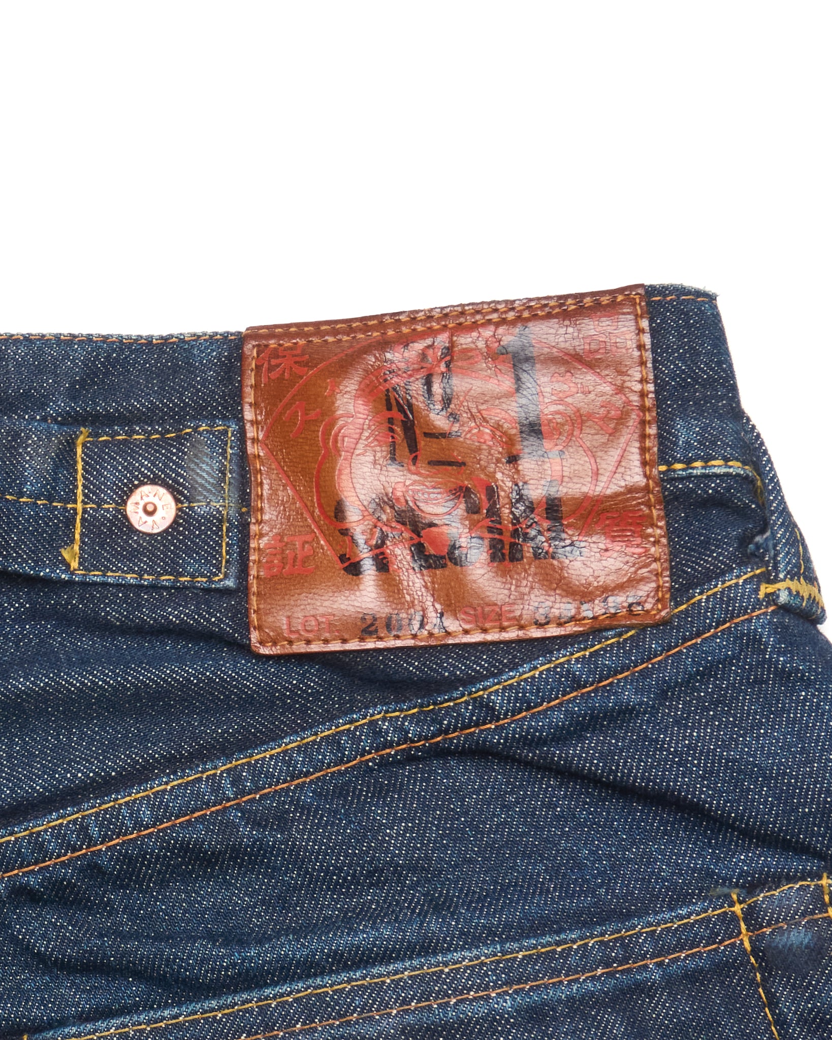 90s EVIS No.1 Special Hand-Paint Diakoku Selvedge Jeans