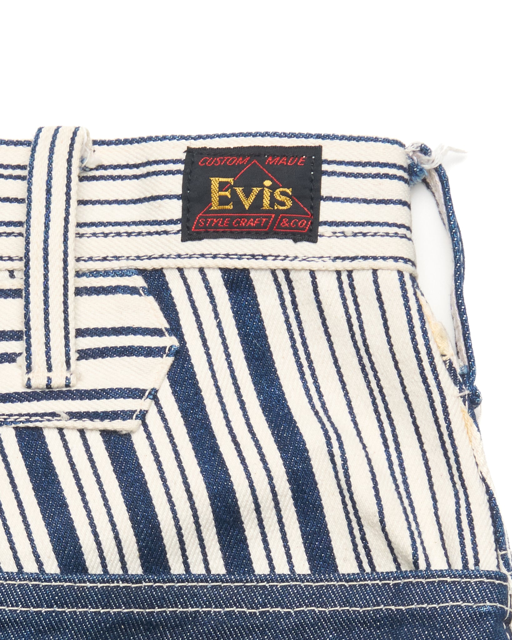Early 90s Evis Striped Carpenter Pants