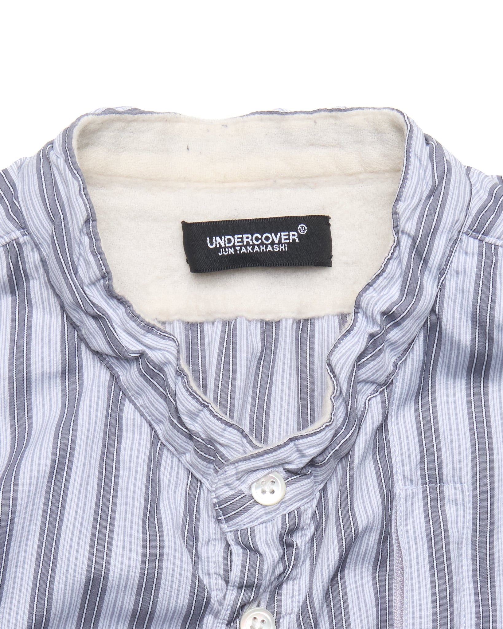 UNDERCOVER by JUN TAKAHASHI "Languid" Ruffled Stripe Button Up