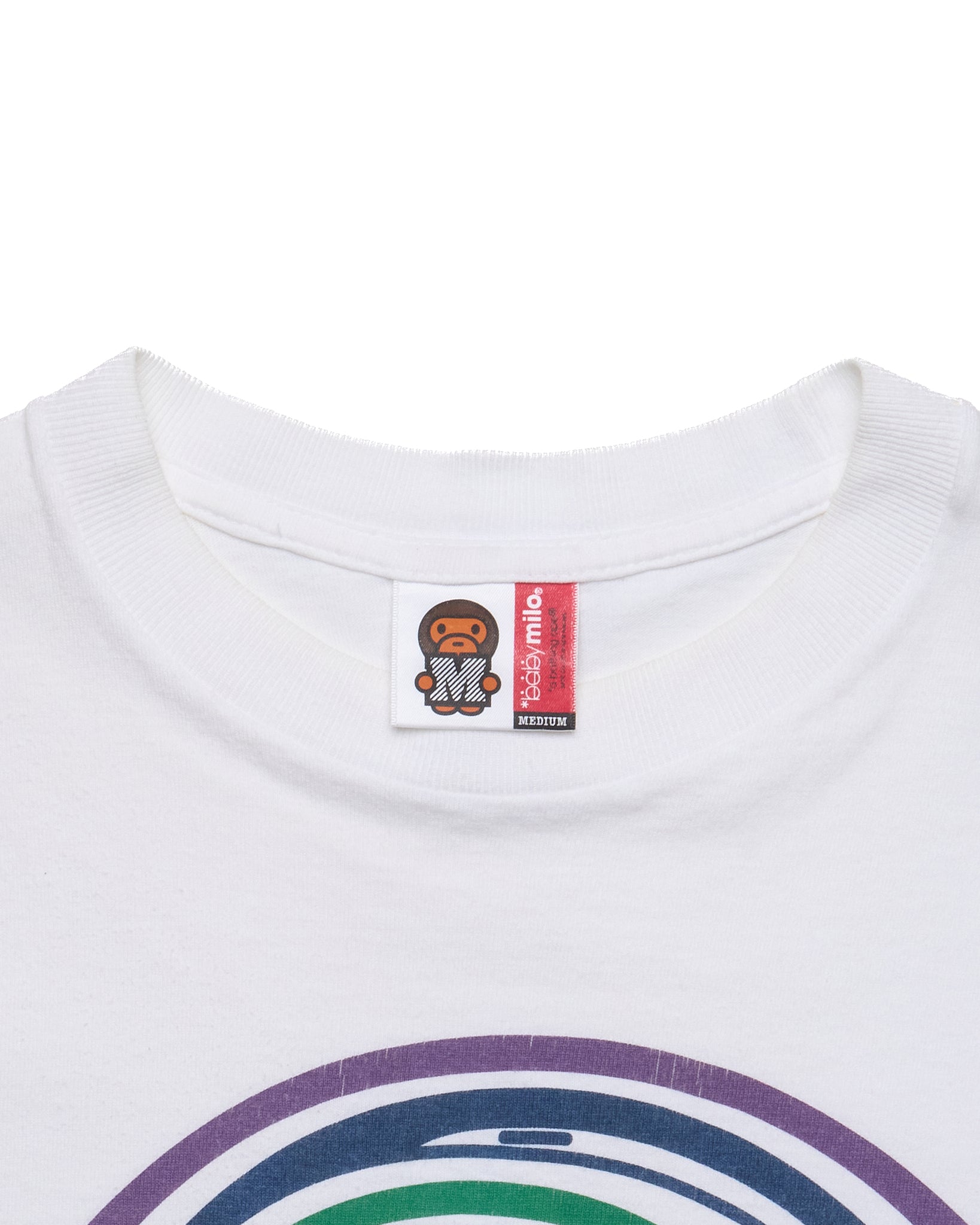 Early 00s BAPE Baby Milo Rainbow Ape Tee