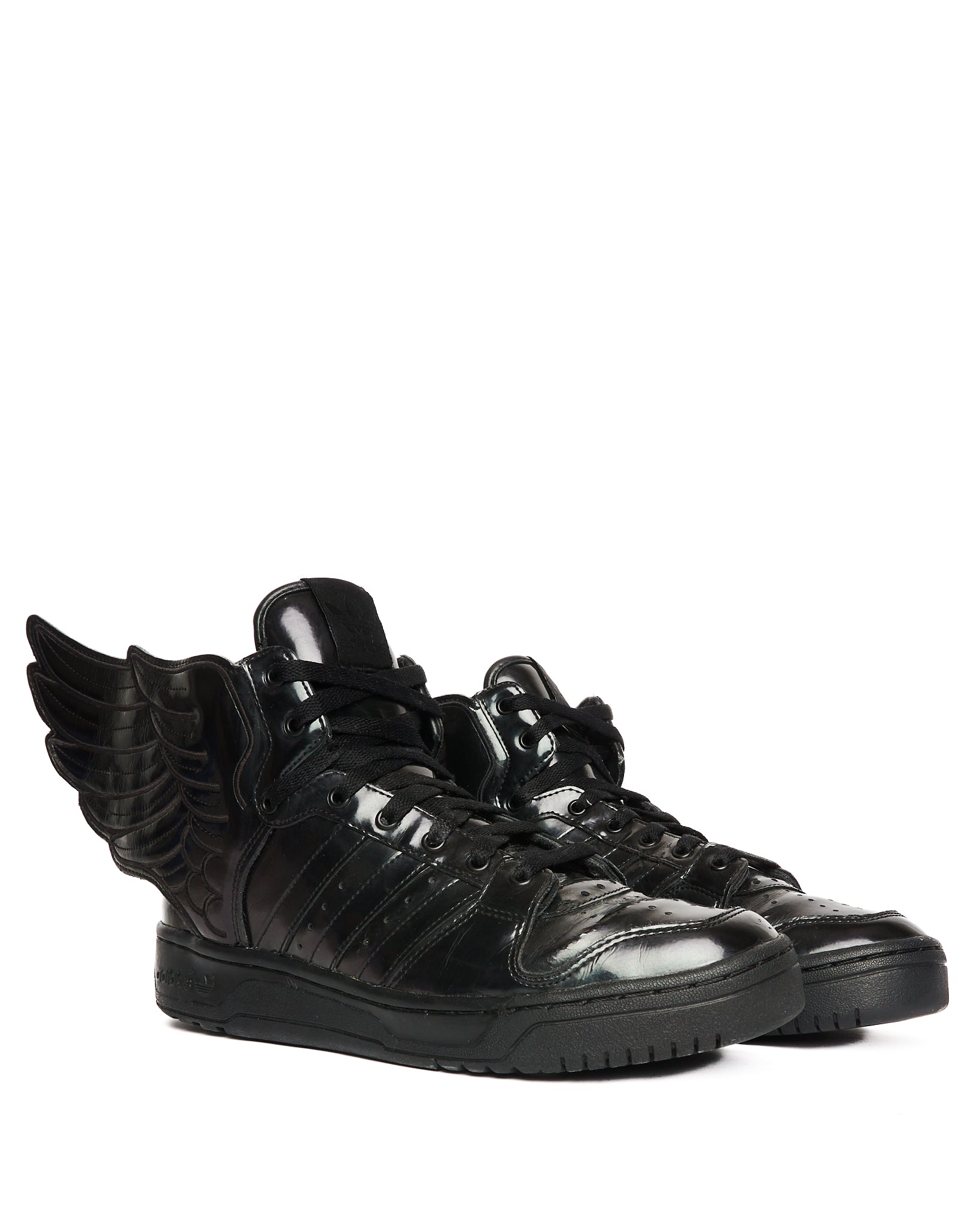 SS13 Jeremy Scott x Adidas Wings 2.0 All Black High-Top Sneakers – Garment  Service