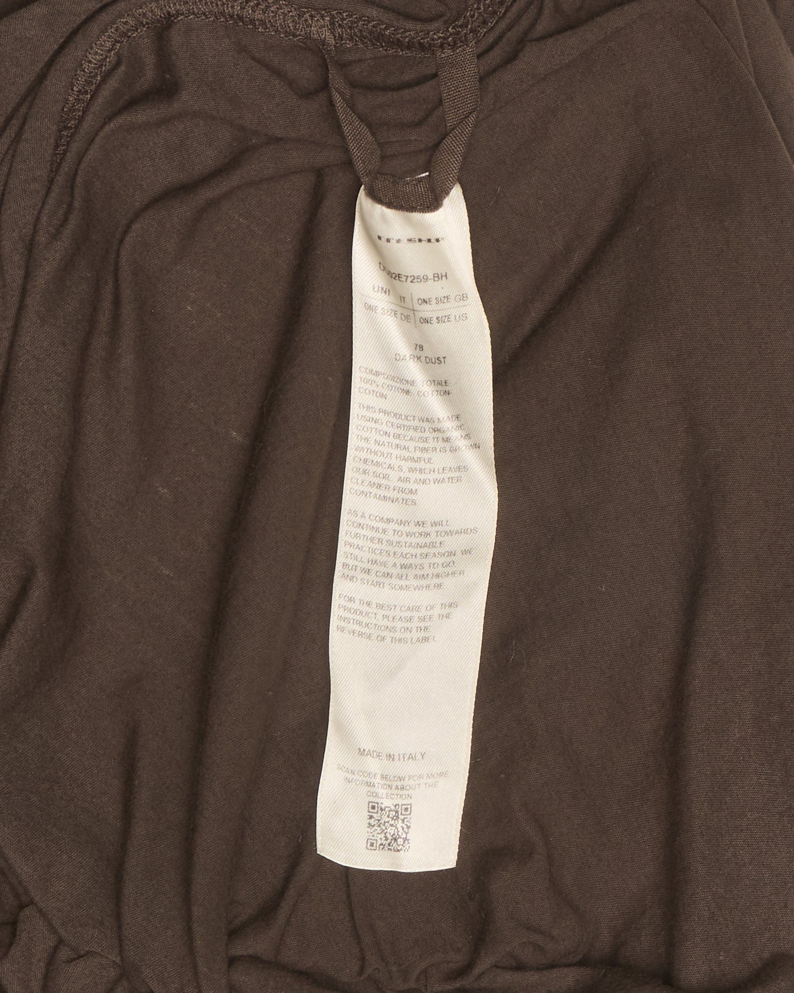 A/W22 Rick Owens DRKSHDW "STROBE" Dark Dust Oversized Tee
