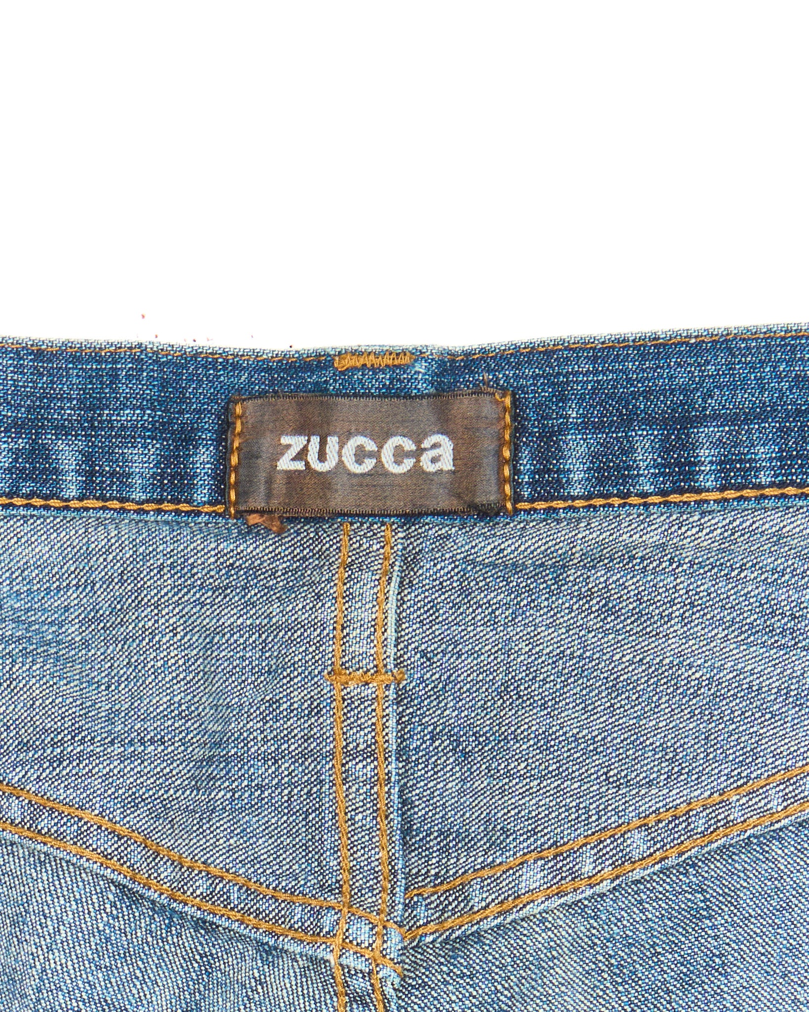 Early 00s Zucca Zip-Detail Denim Shorts