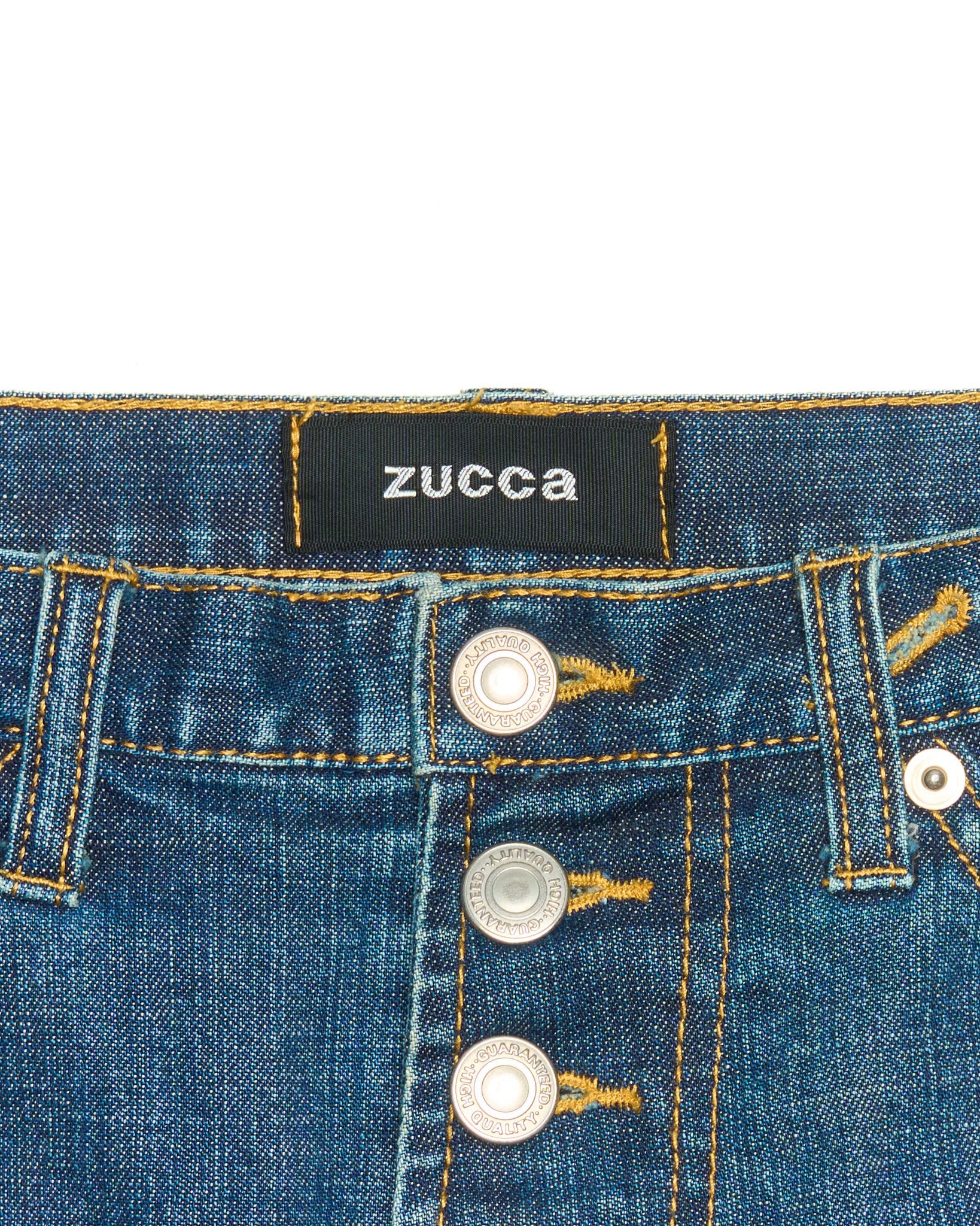 Early 00s Zucca Zip-Detail Denim Shorts