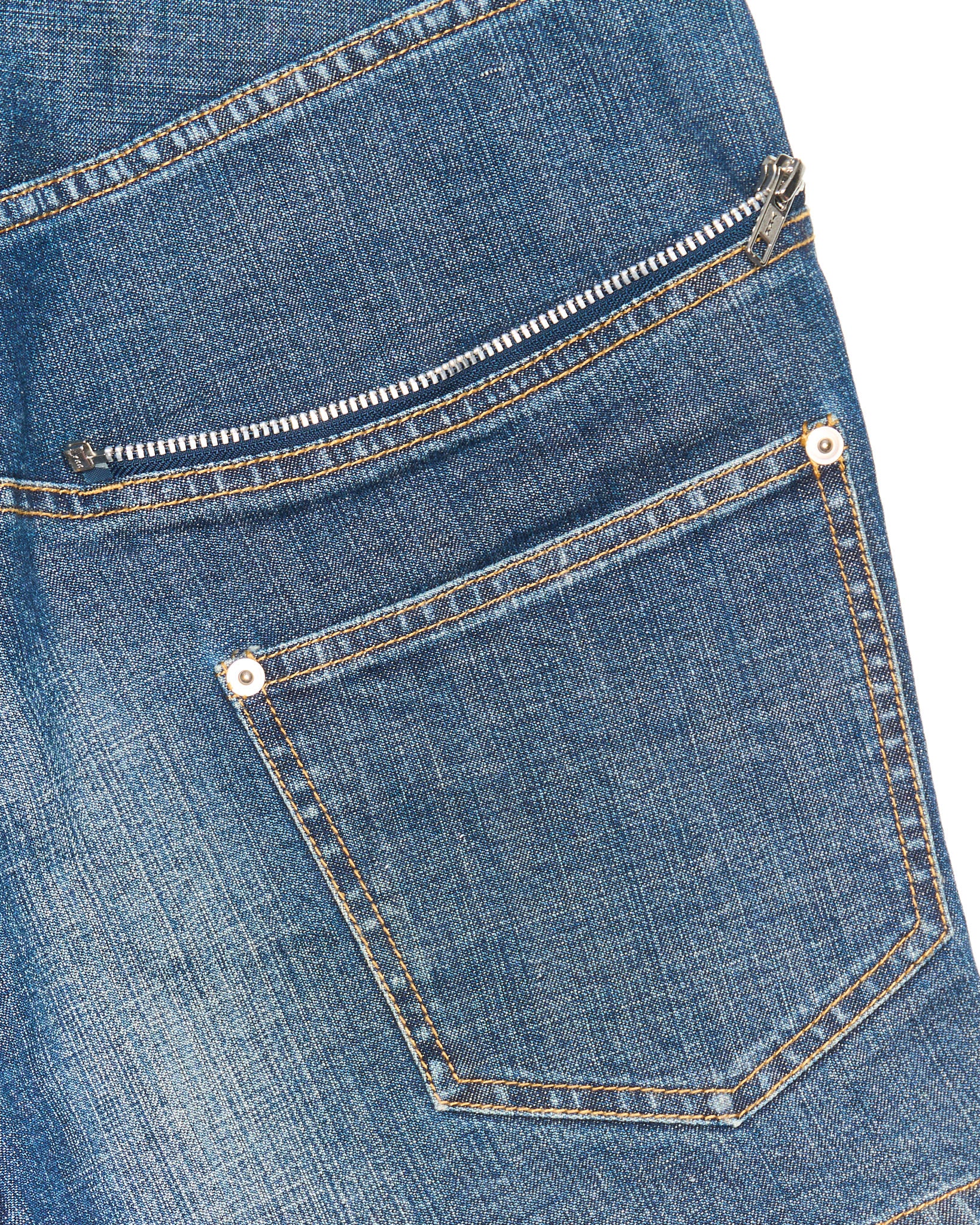 Early 00s Zucca Zip-Detail Denim Shorts